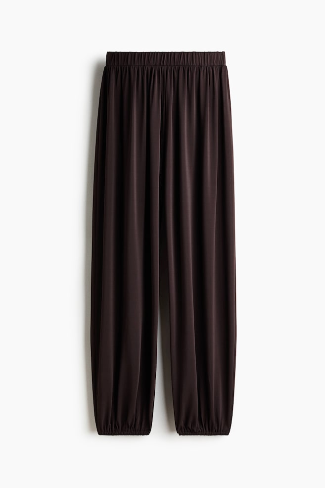 Schlupfhose mit Balloon Leg - Dunkelbraun/Schwarz/Hellbeige - 1