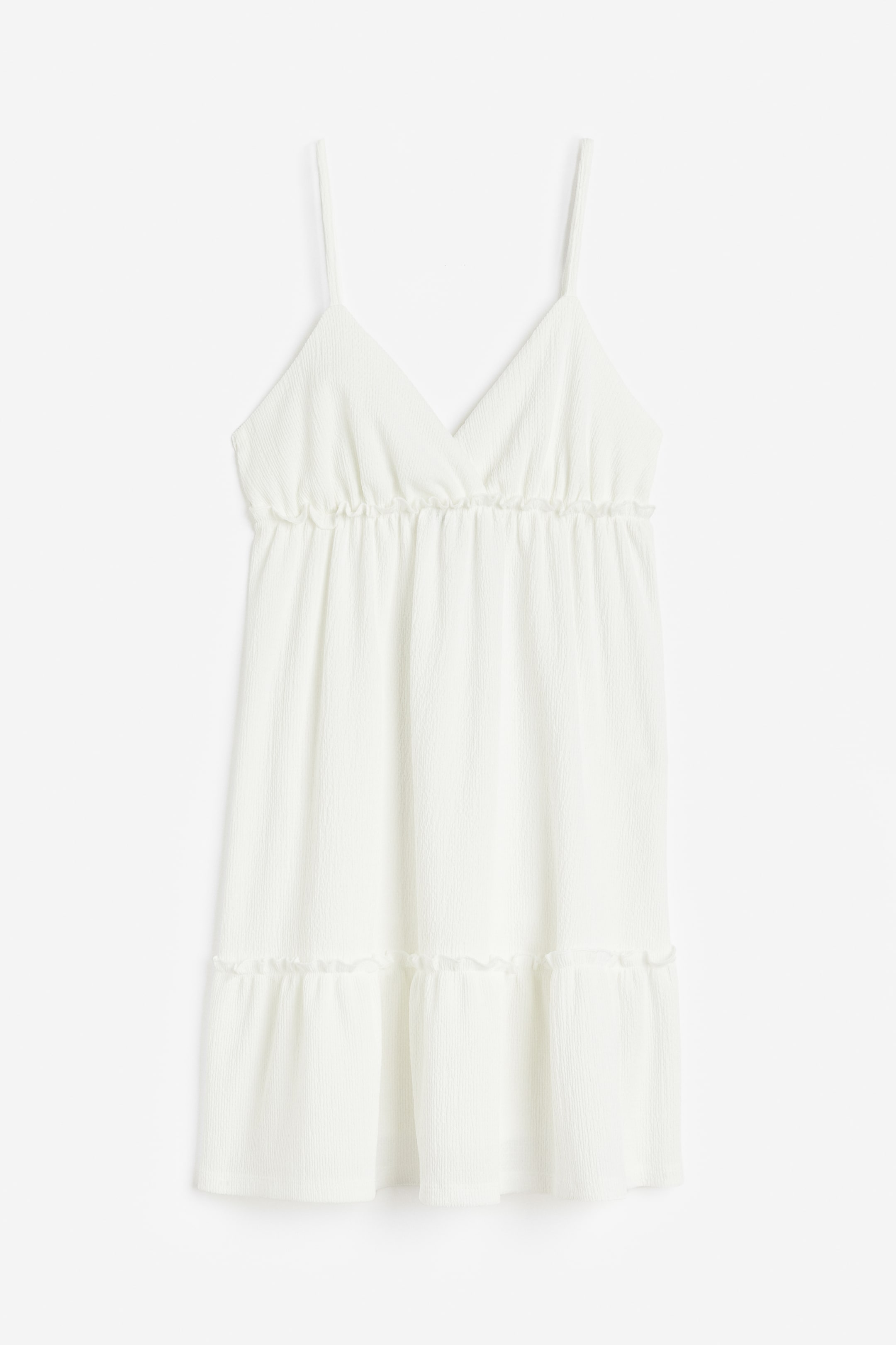 Ruffle-trimmed Crêped Dress