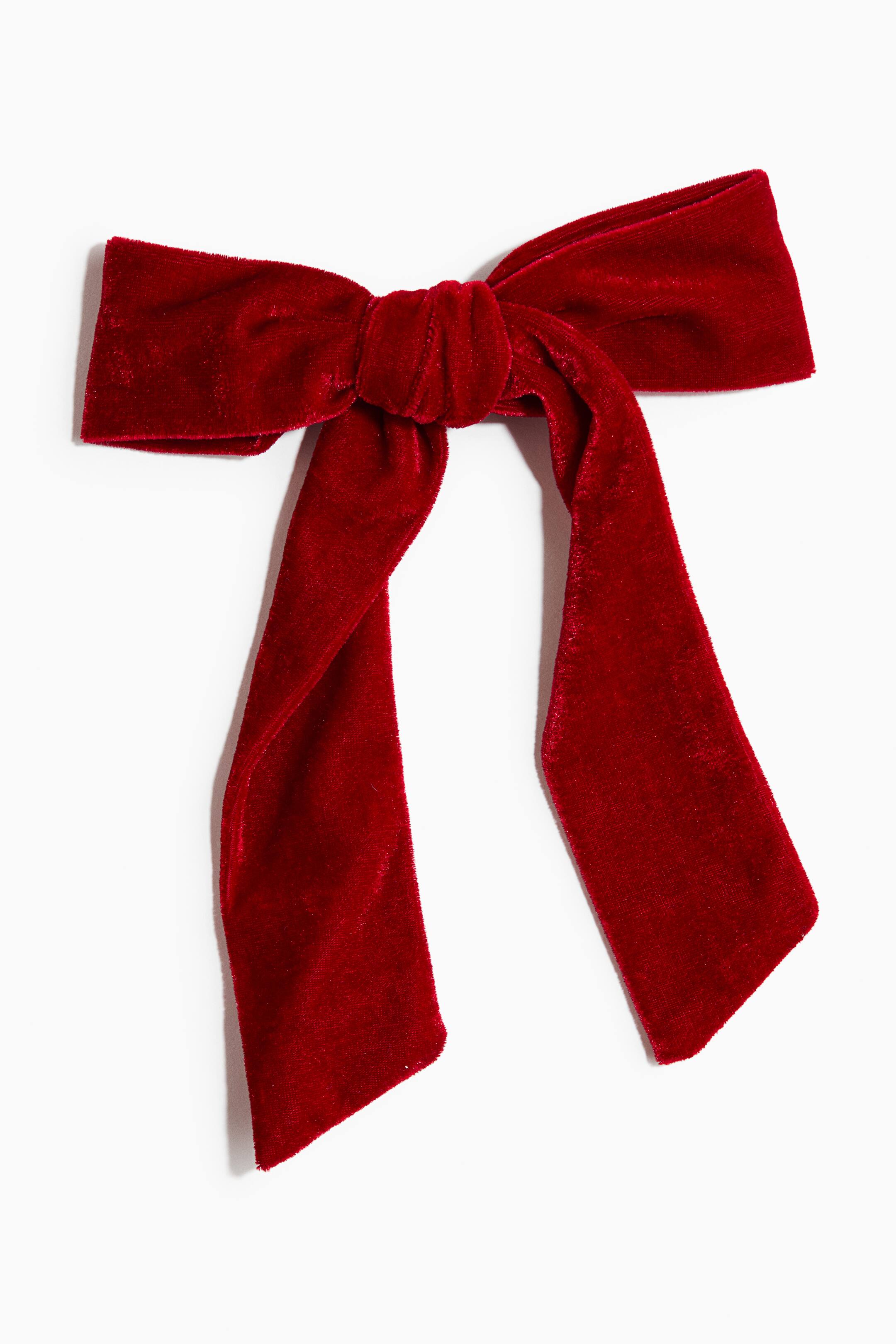 View larger image: Velvet bow hair clip - Red - Ladies | H&M 1