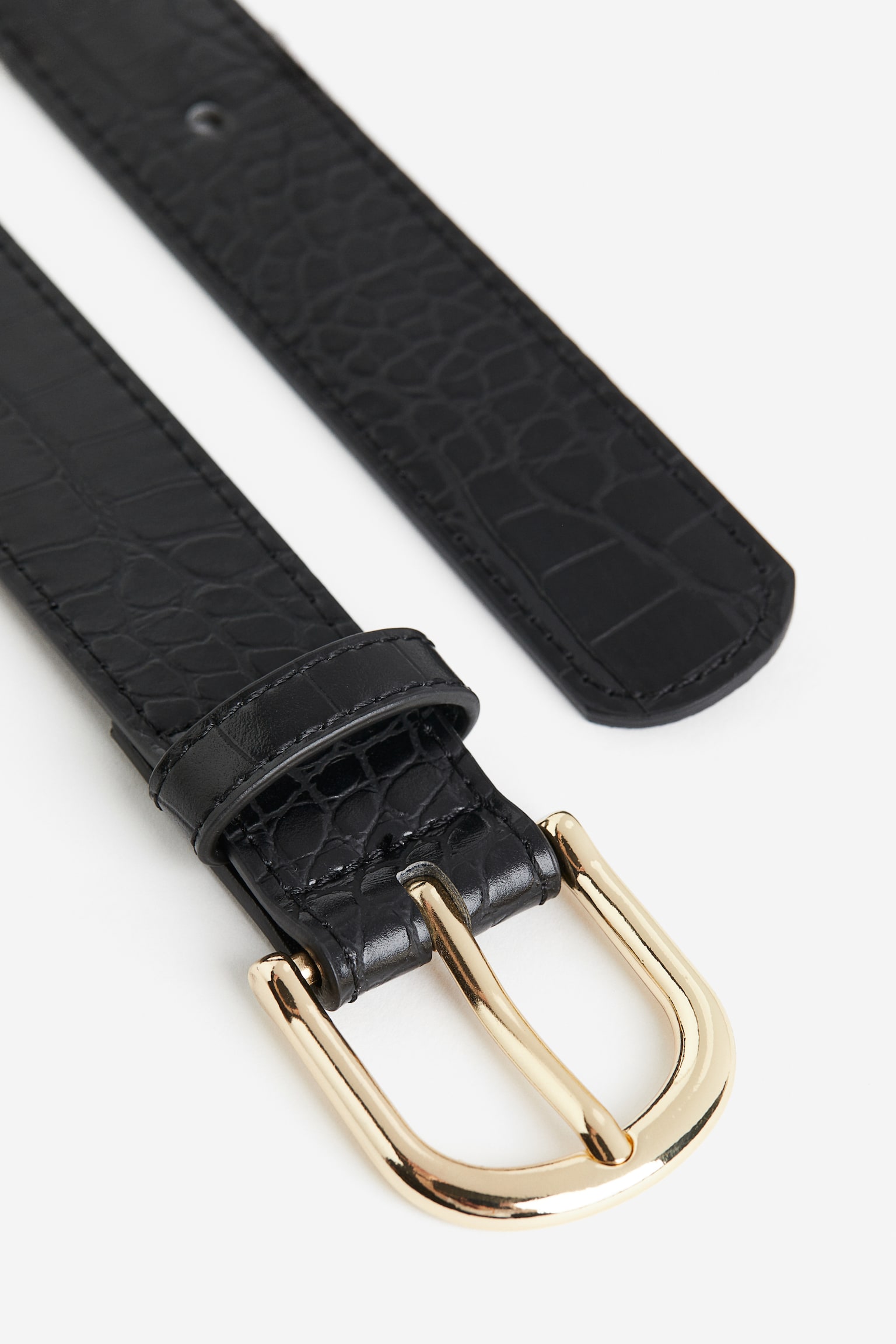 Belt - Black/Crocodile pattern/Black/Black/Brown - 2