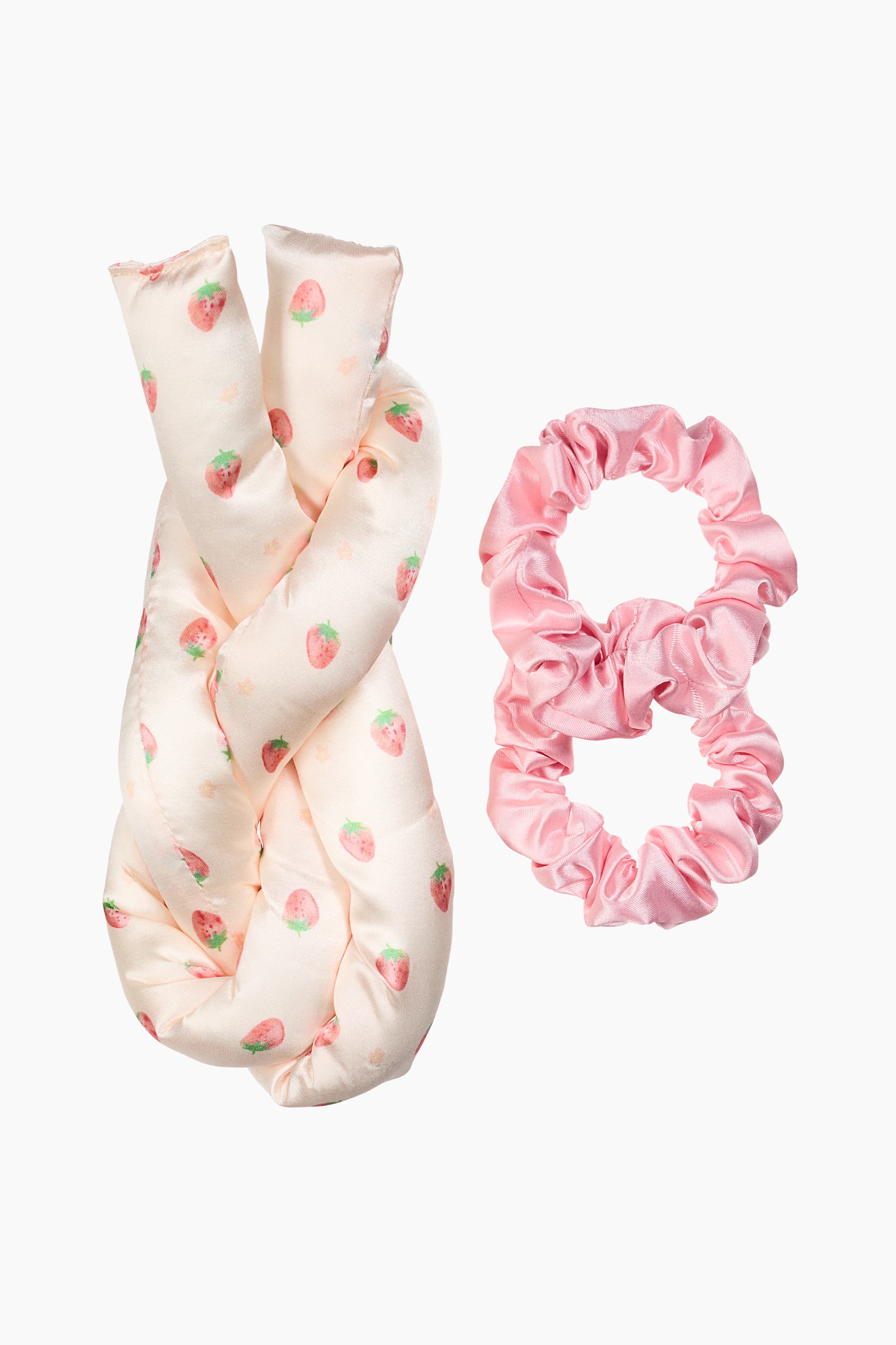 View larger image: Heatless hair curler set - Light pink/Strawberries - Beauty all | H&M 1