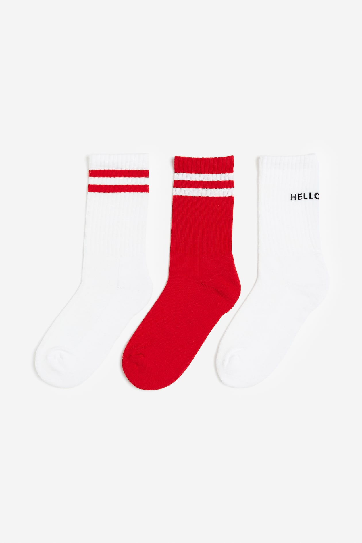 3-pack Socks - Red/white - Ladies | H&M US