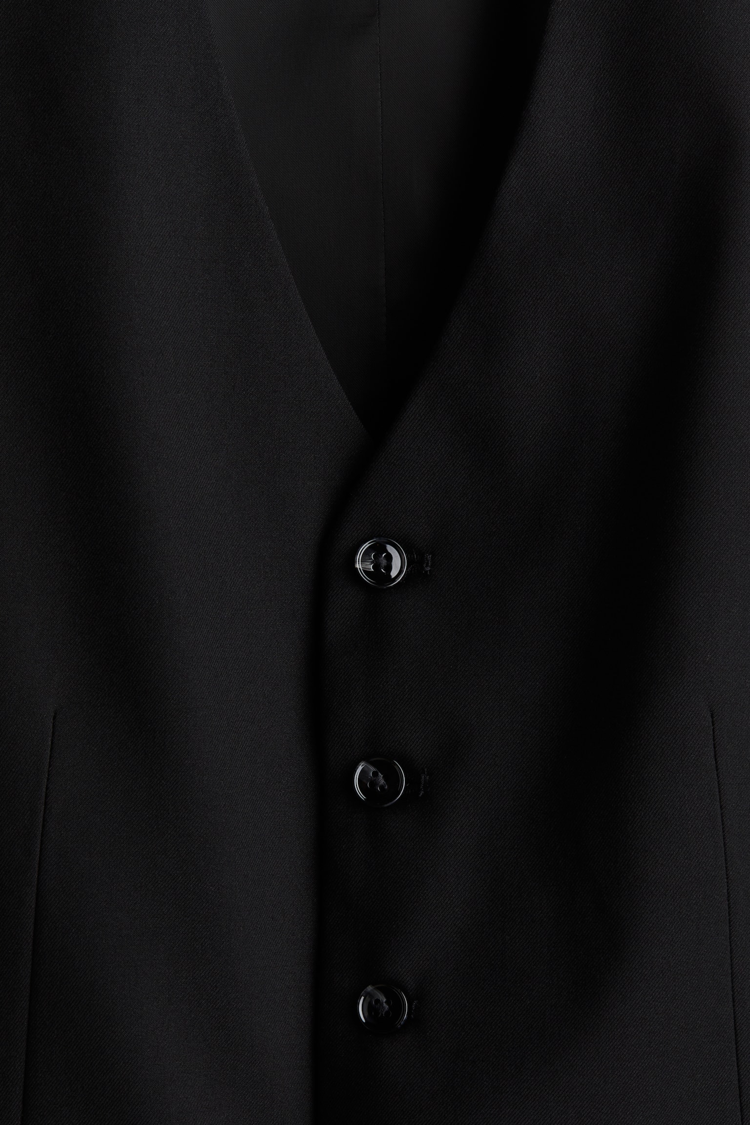 Мужской жилет H&M Slim-Fit Suit Vest, цвет: Чёрный — фото 7