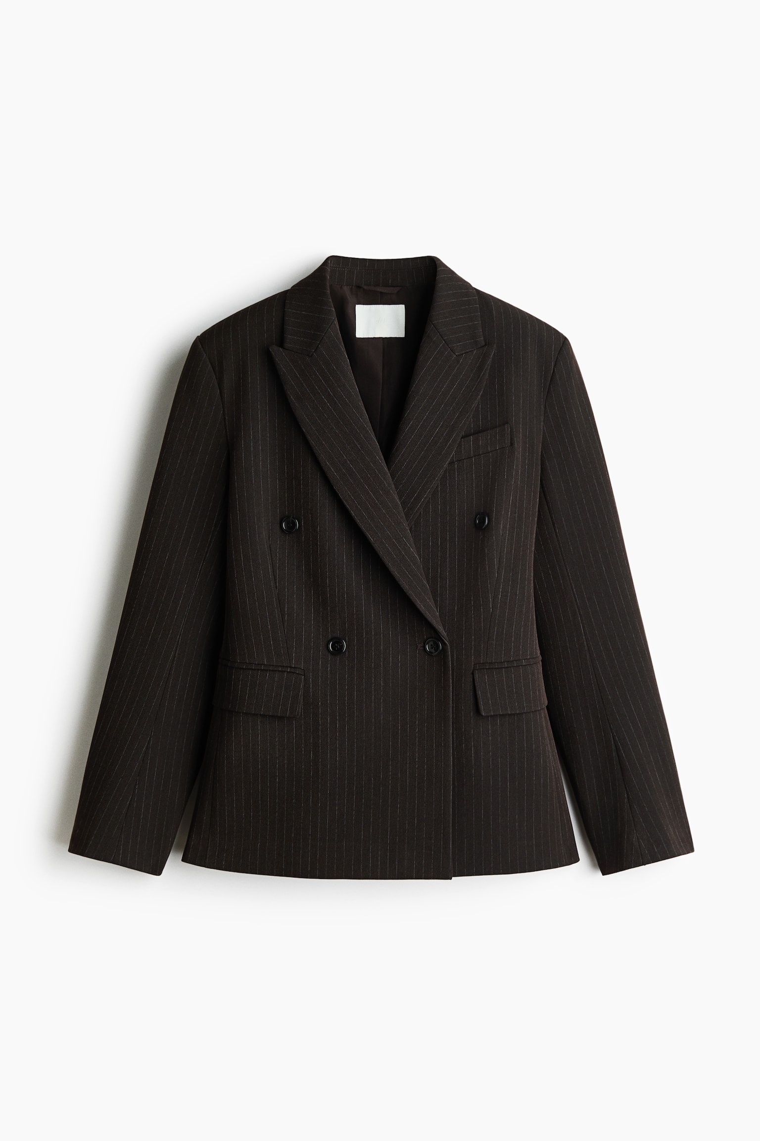 Женский пиджак H&M Double-Breasted, цвет: Тёмный коричневый — фото 1