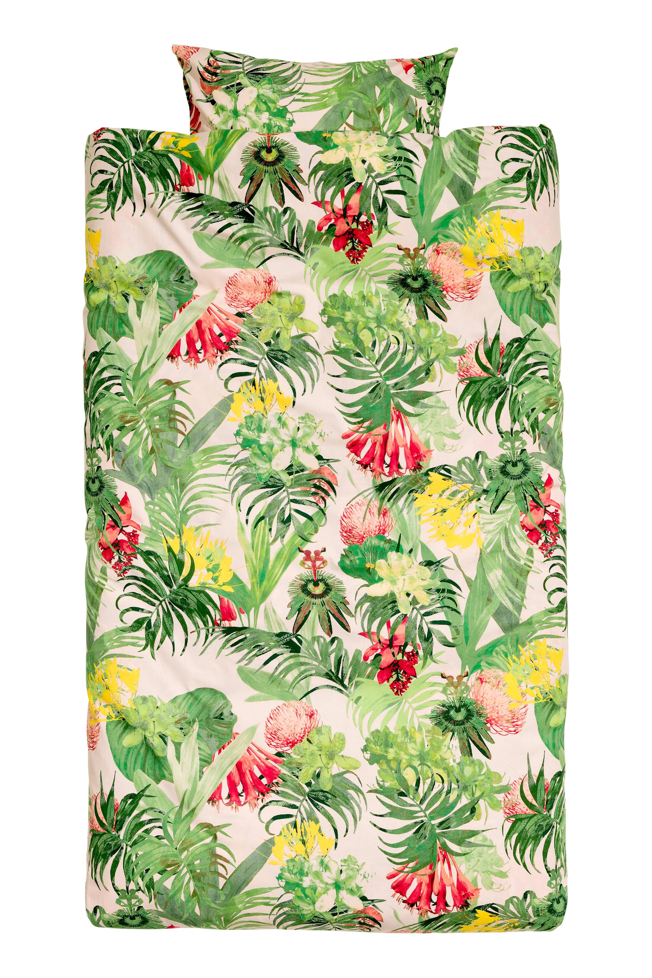 Agrandir l'image: Parure de couette fleurie - Rose clair/vert - Home All | H&M FR 1