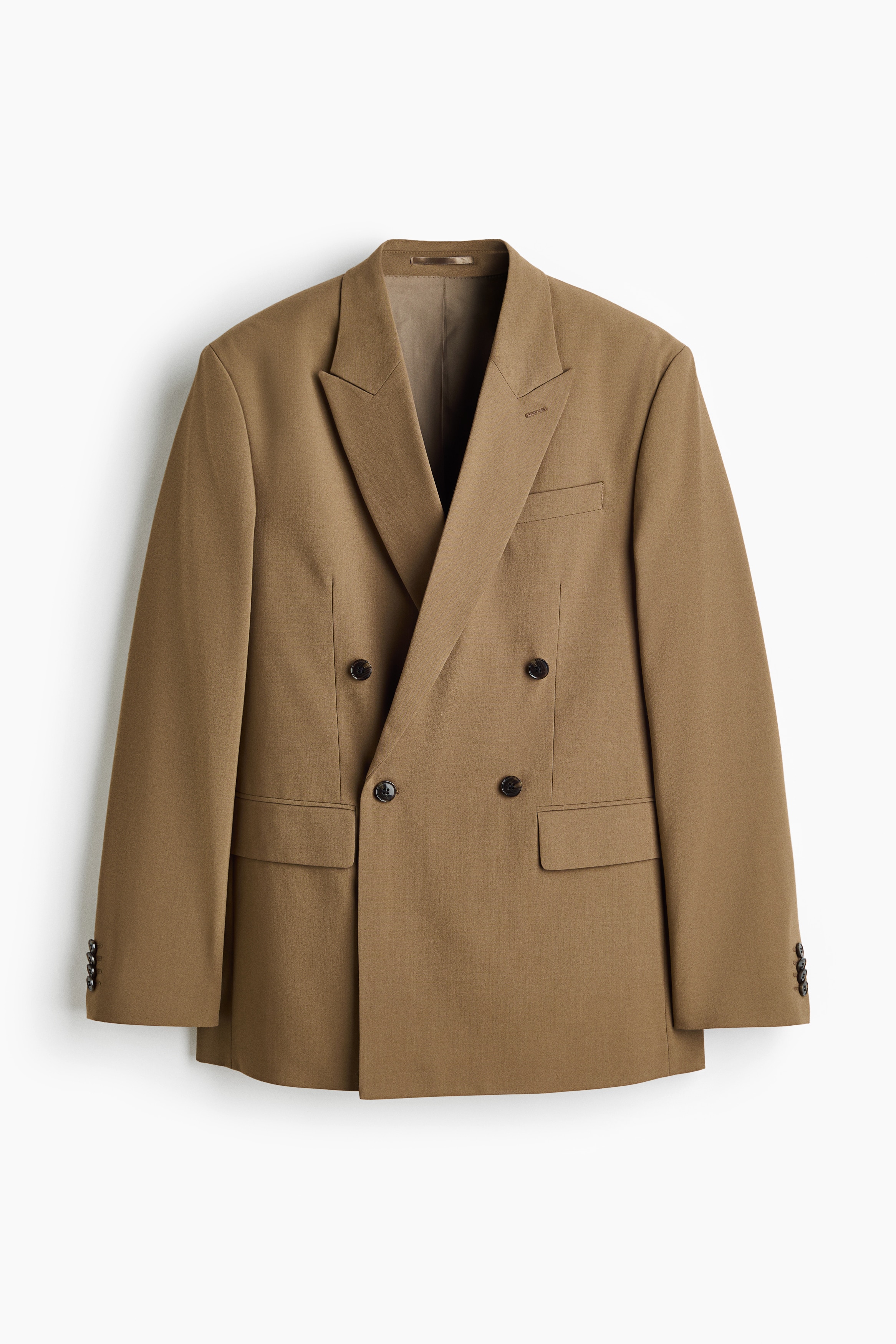 Veste Relaxed Fit à fermeture croisée - Beige foncé