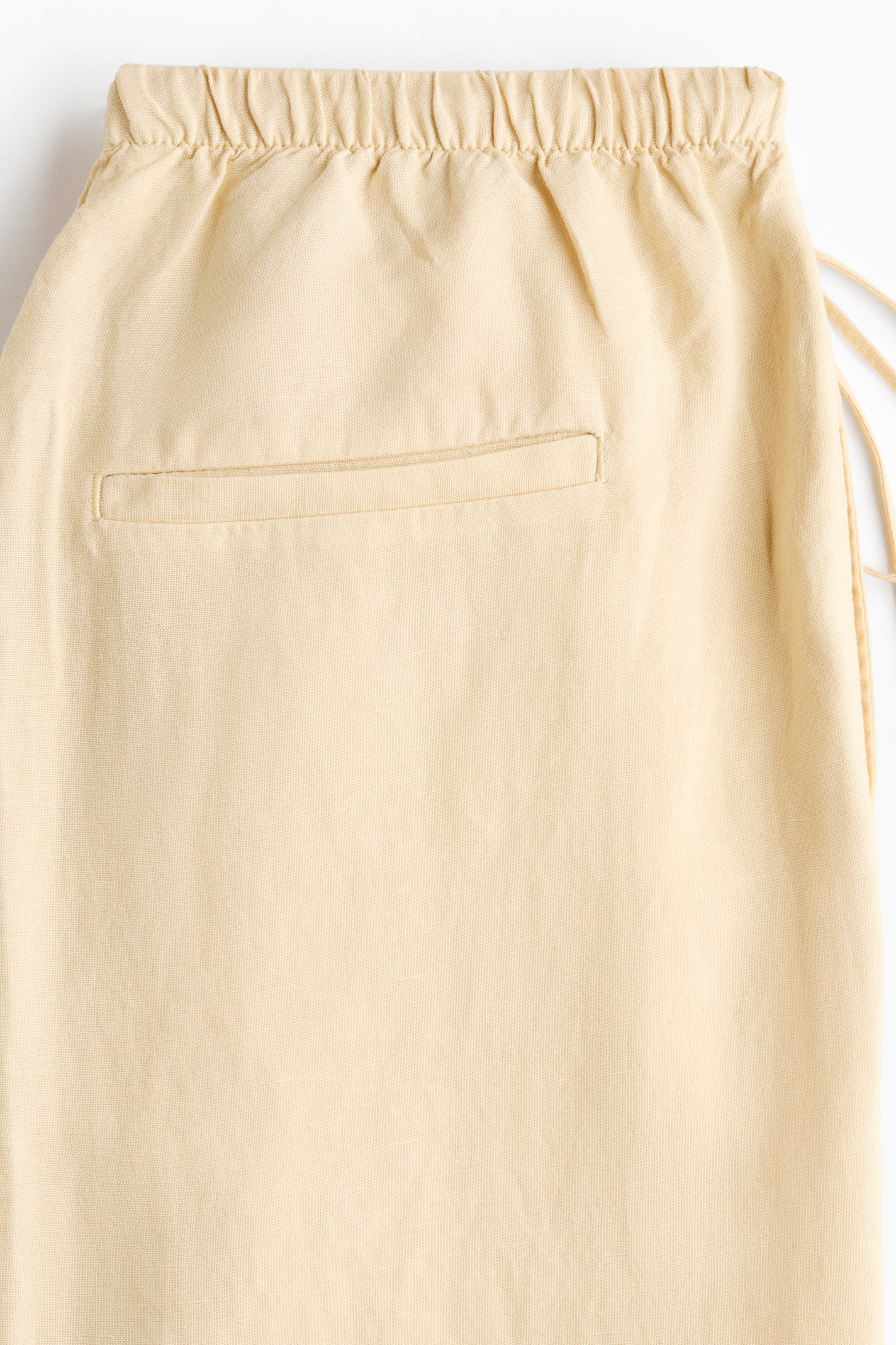 MAMA Linen-Blend Drawstring Pants