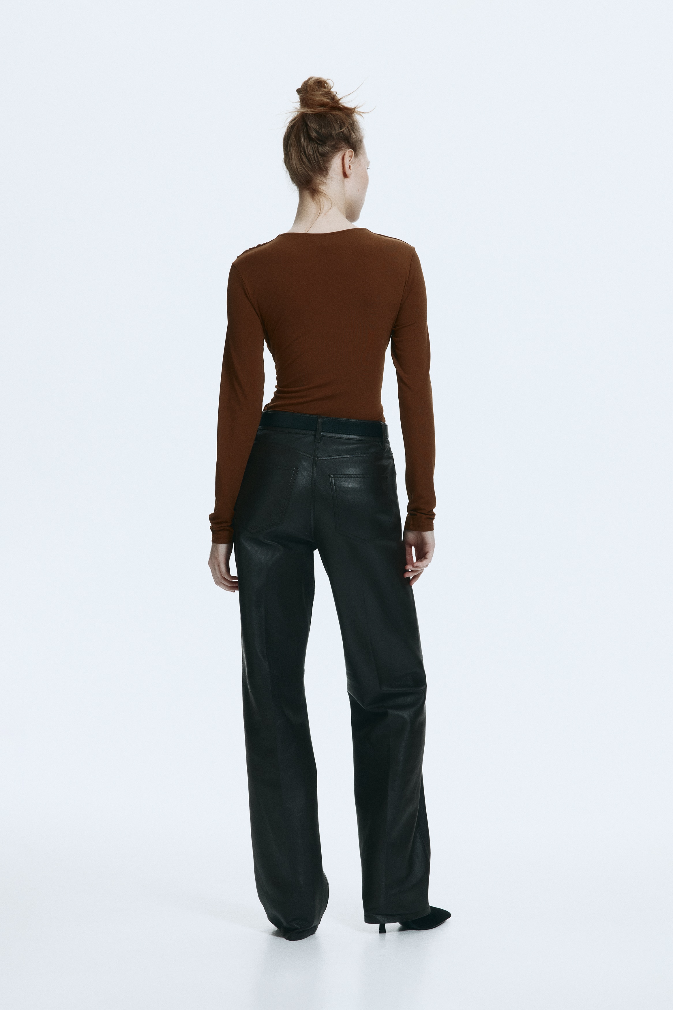 Draped jersey top