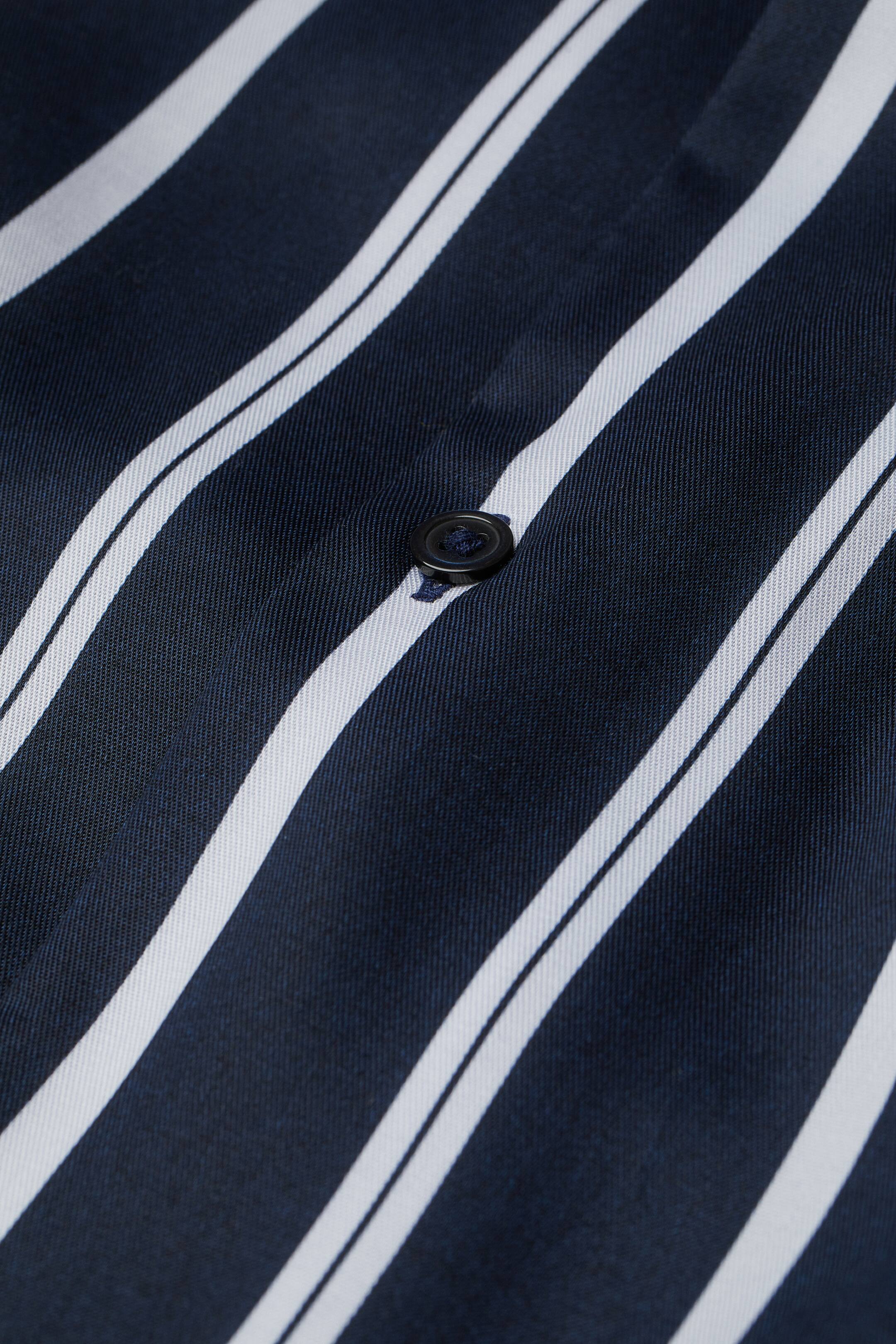 Camicia blu in fantasia floreale azzurra in tessuto tecnico hyper comfort | Pellizzari