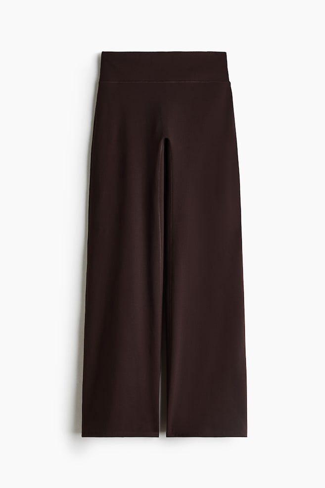Legging de sport à jambes larges SoftMove™ - Marron foncé/Noir - 1