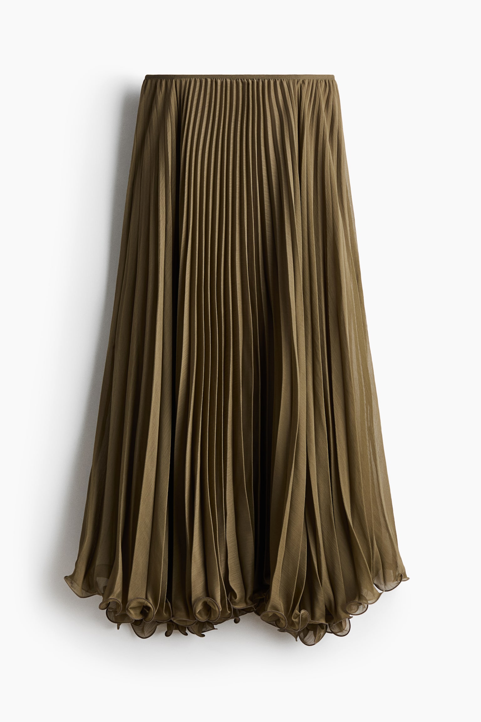 Sheer pleated skirt - Khaki green/Dusty pink/Red/Bright pink/Black/Black/Spotted - 2