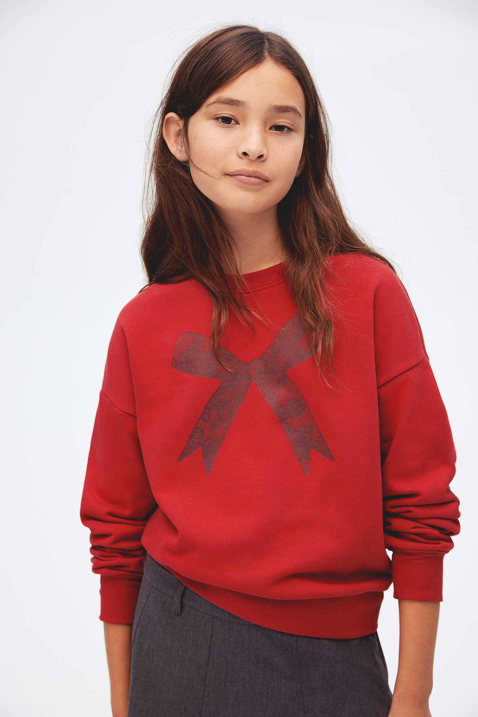 Motif-detail sweatshirt - Red/Bow/Dark grey/Disco ball/Light grey/Bow - 6