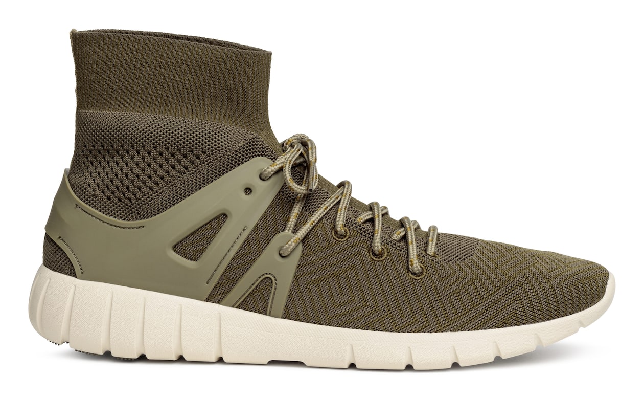 フィットハイカットスニーカー - カーキグリーン - Men | H&M JP