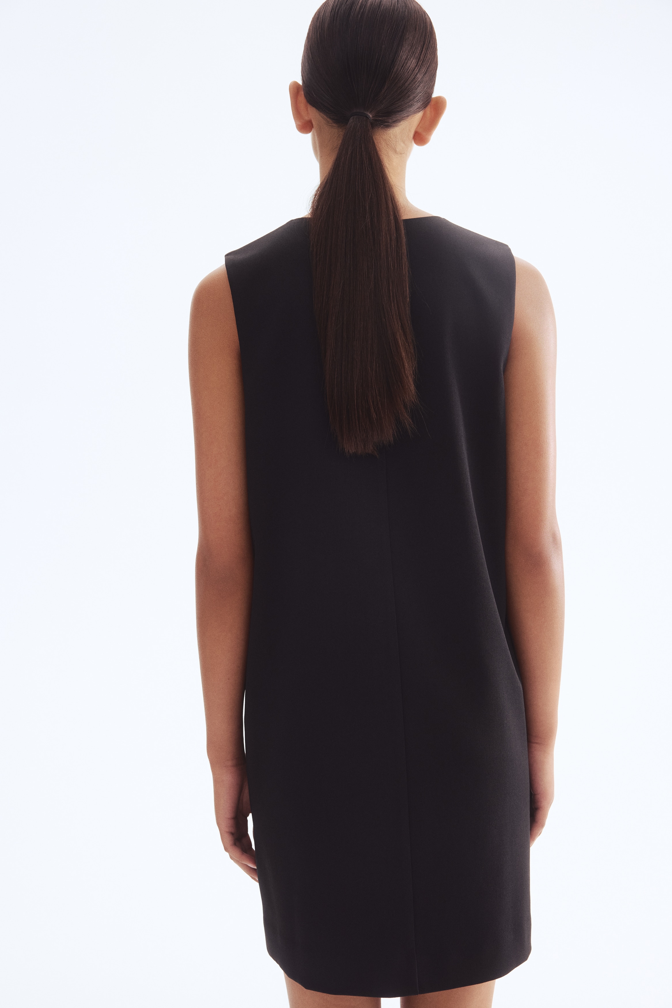 Twill shift dress