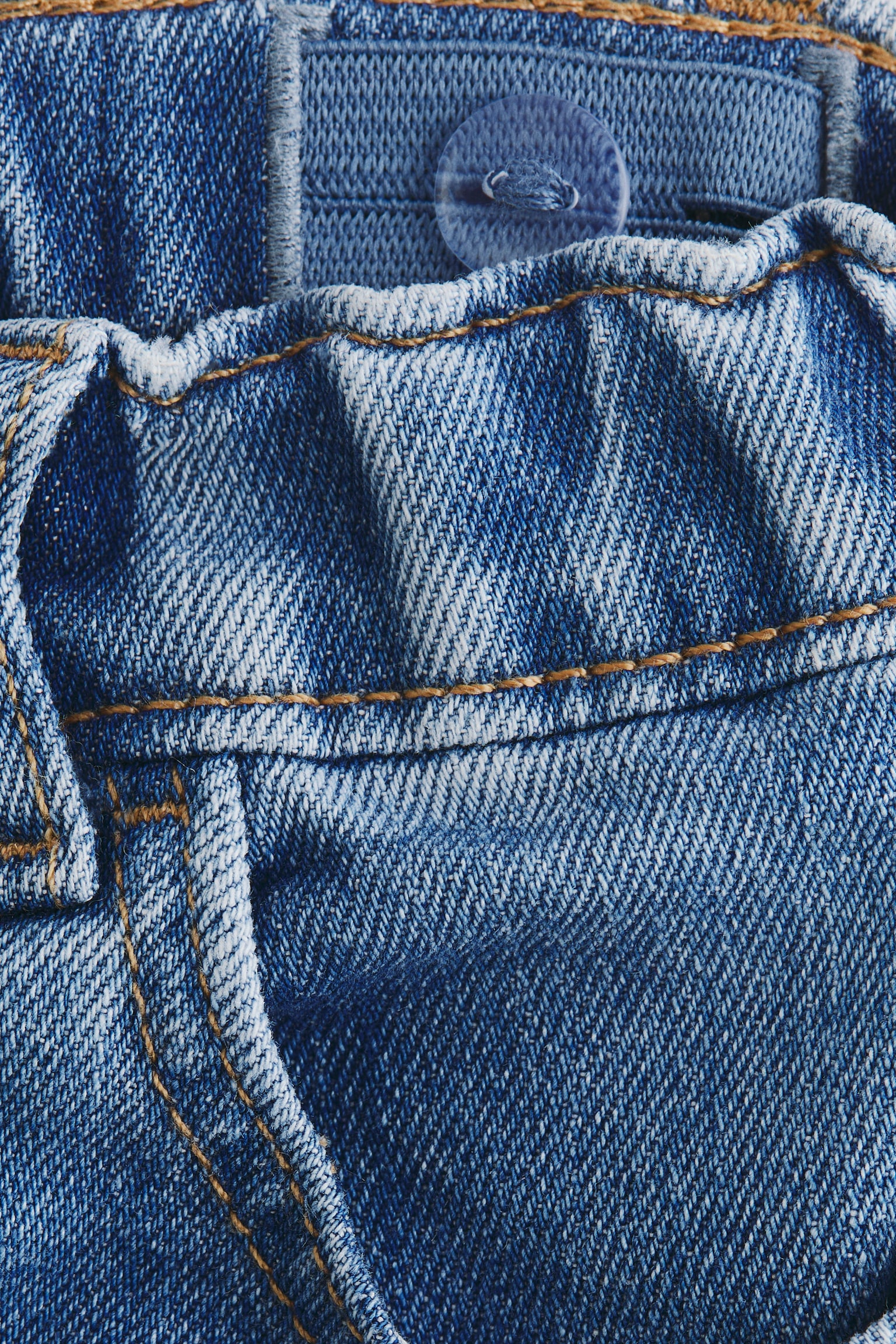 Детские джинсы H&M Embroidered-Detail, цвет: Джинсовый синий / Flowers — фото 6
