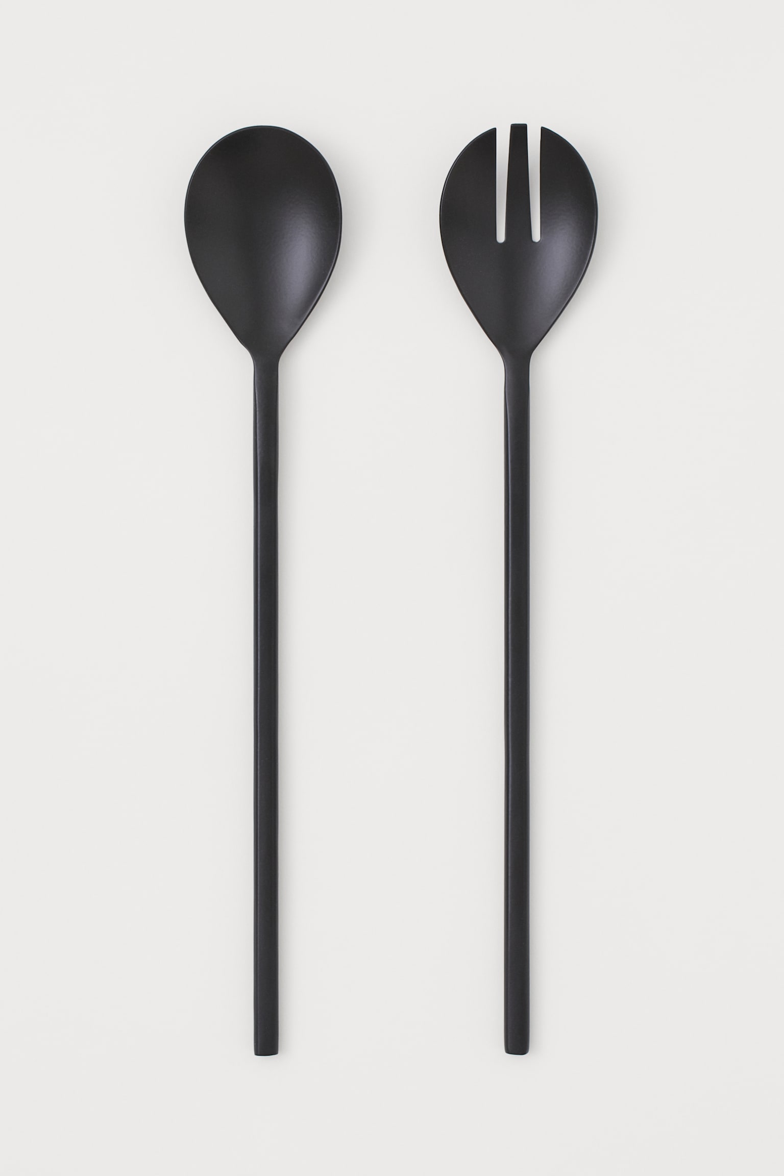 Metal salad servers - Black - 1