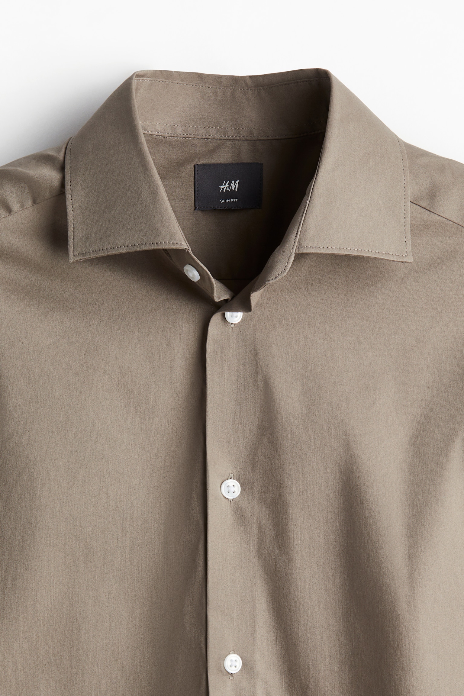 Slim Fit Shirt - Greige/White/Light blue/Navy blue/Black - 4