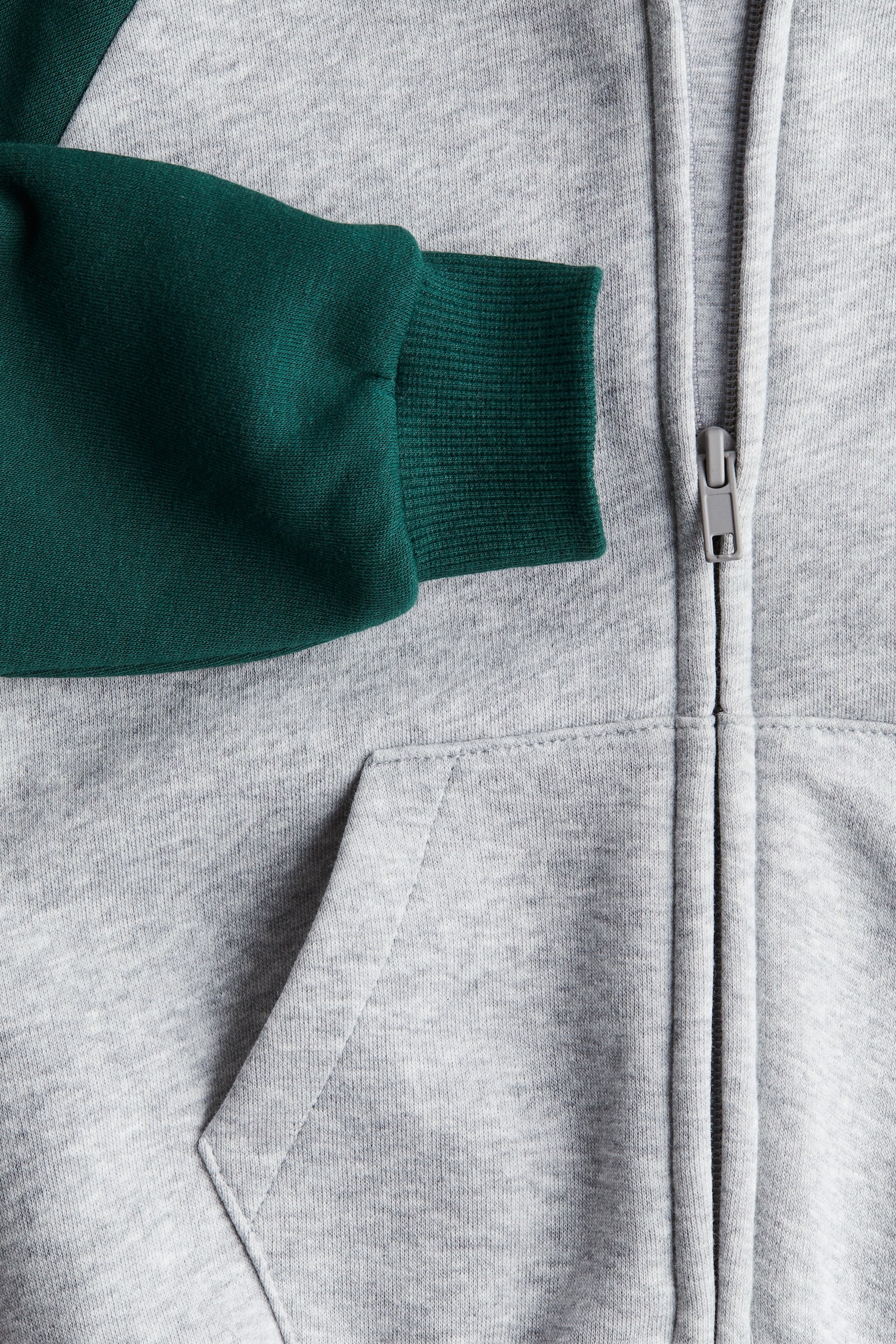 Zip-through hoodie - Dark green/Block-coloured/Light red/Dark turquoise/Light grey marl/Black/Navy blue - 2