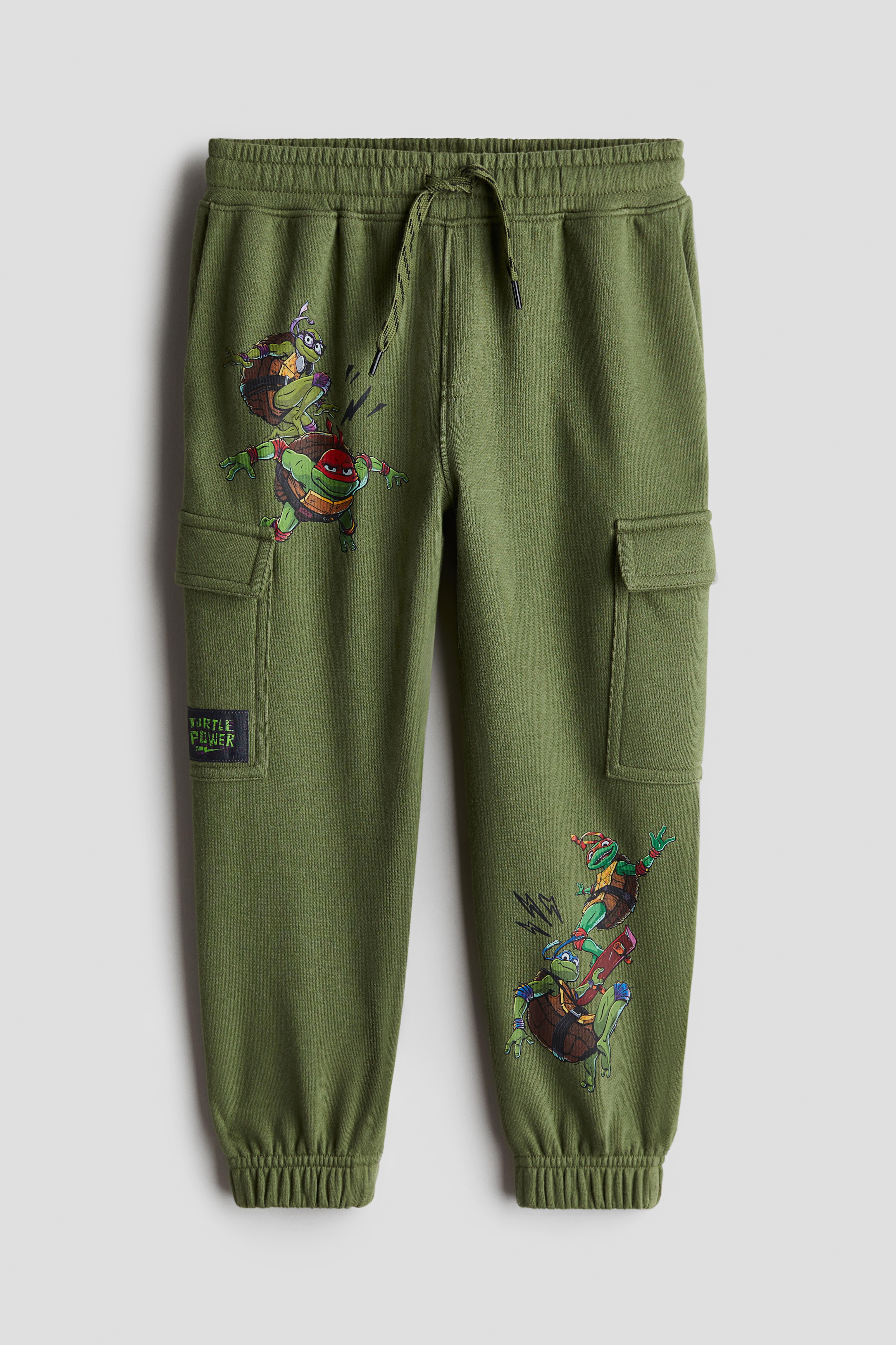 Printed cargo joggers