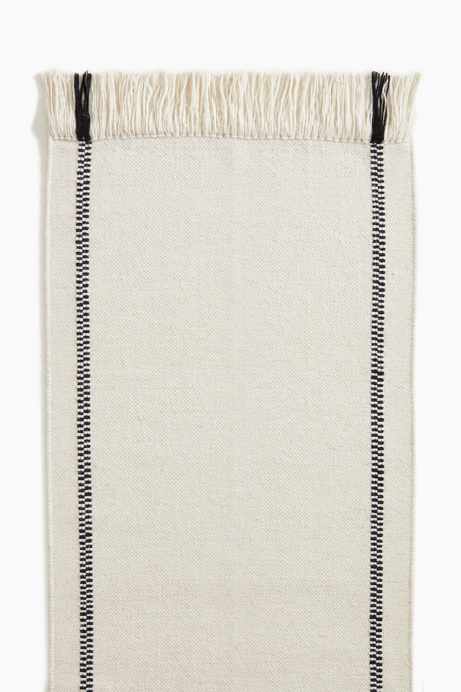 Flat weave wool rug - Light beige - 2