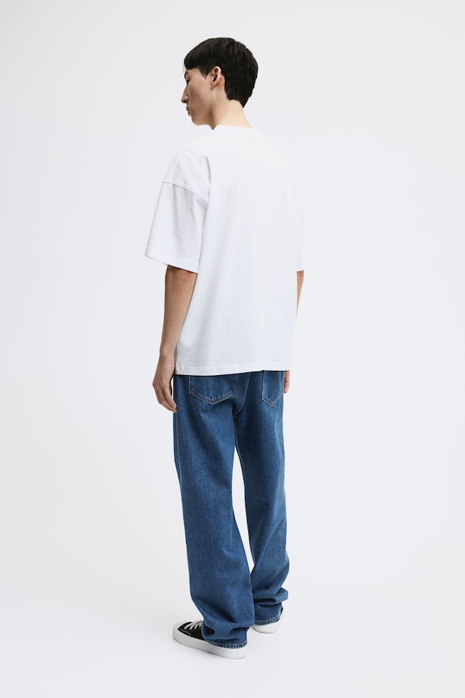 T-shirt Oversized Fit - Blanc/Noir/Beige/Vert kaki - 3