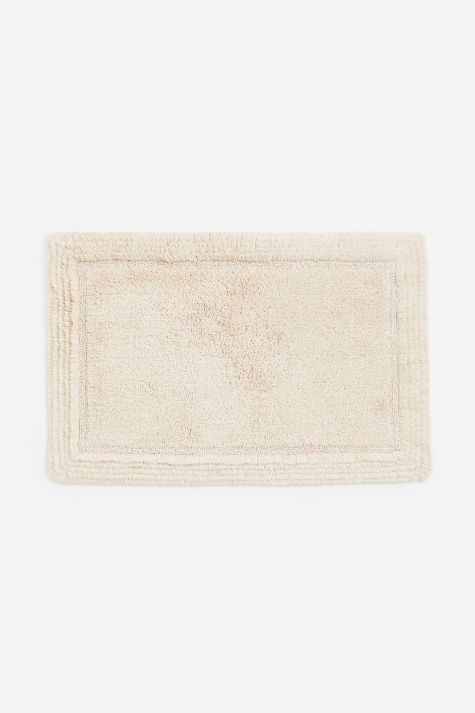 Tufted cotton bath mat - Light beige/Light green - 1