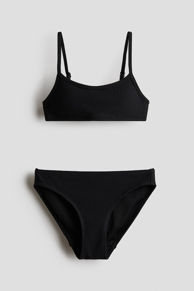 Textured bikini - Black - 1