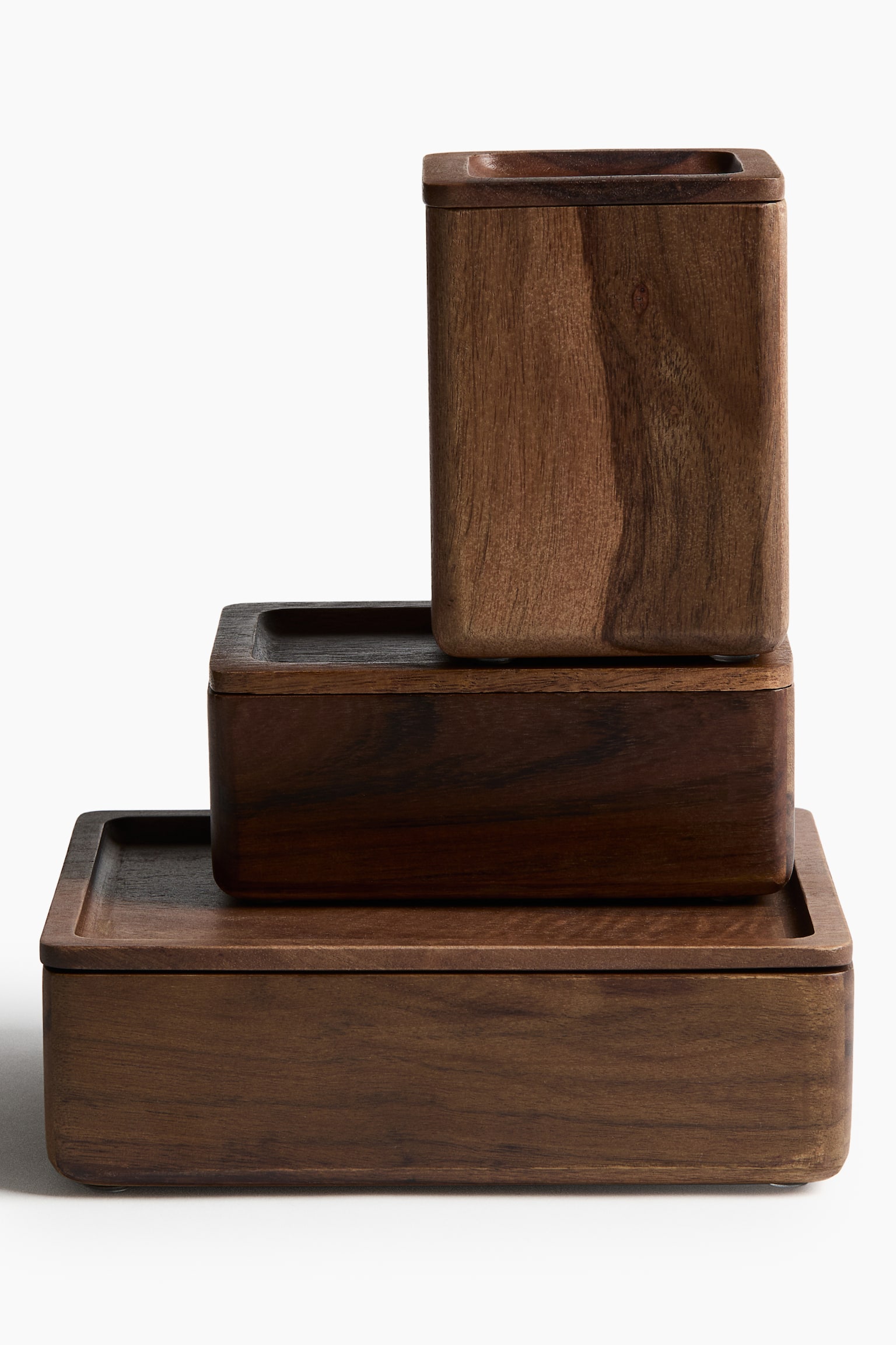 Small wooden organiser box - Brown/Beige - 2