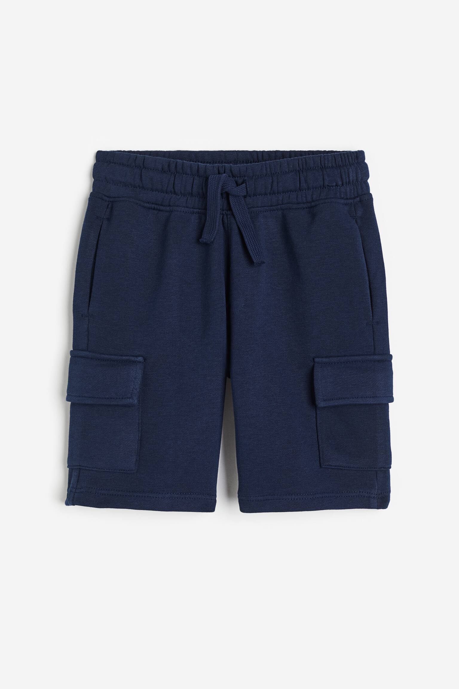 Cargo sweatshirt shorts - Dark blue - 1