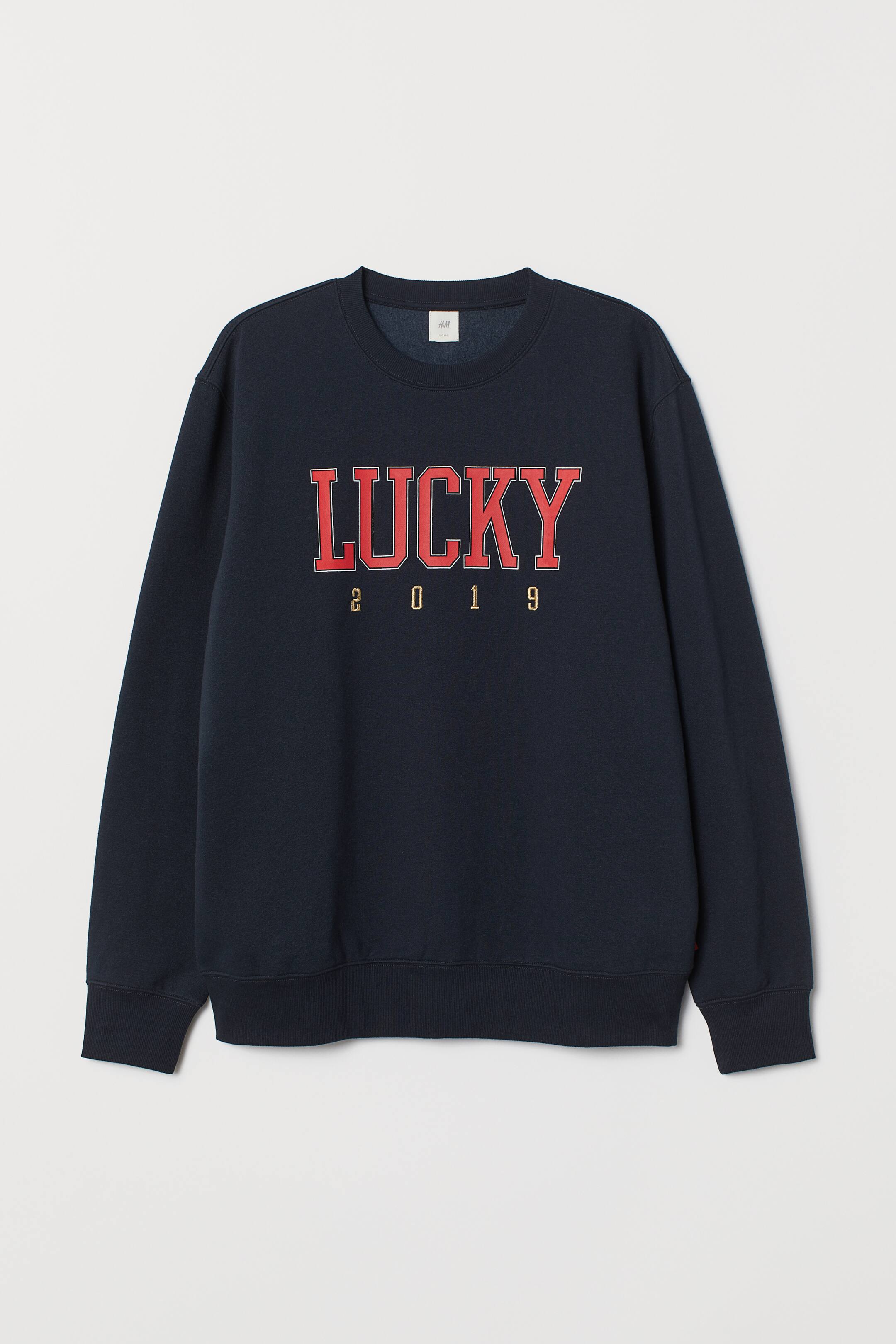 Agrandir l'image: Sweat avec motif - Bleu foncé/Lucky 2019 - HOMME | H&M FR 1
