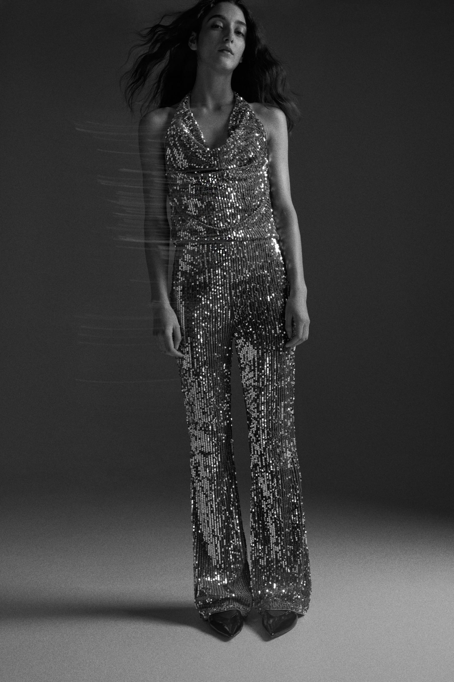 Broek met pailletten - Zilverkleurig - 2