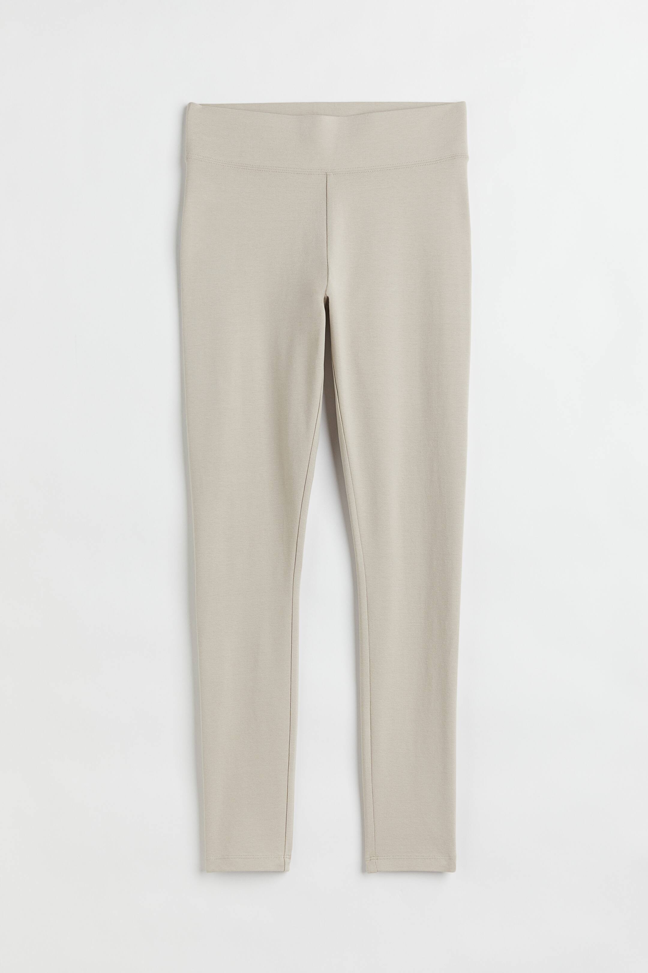 View larger image: Cotton-blend leggings - Light greige - Ladies | H&M 1