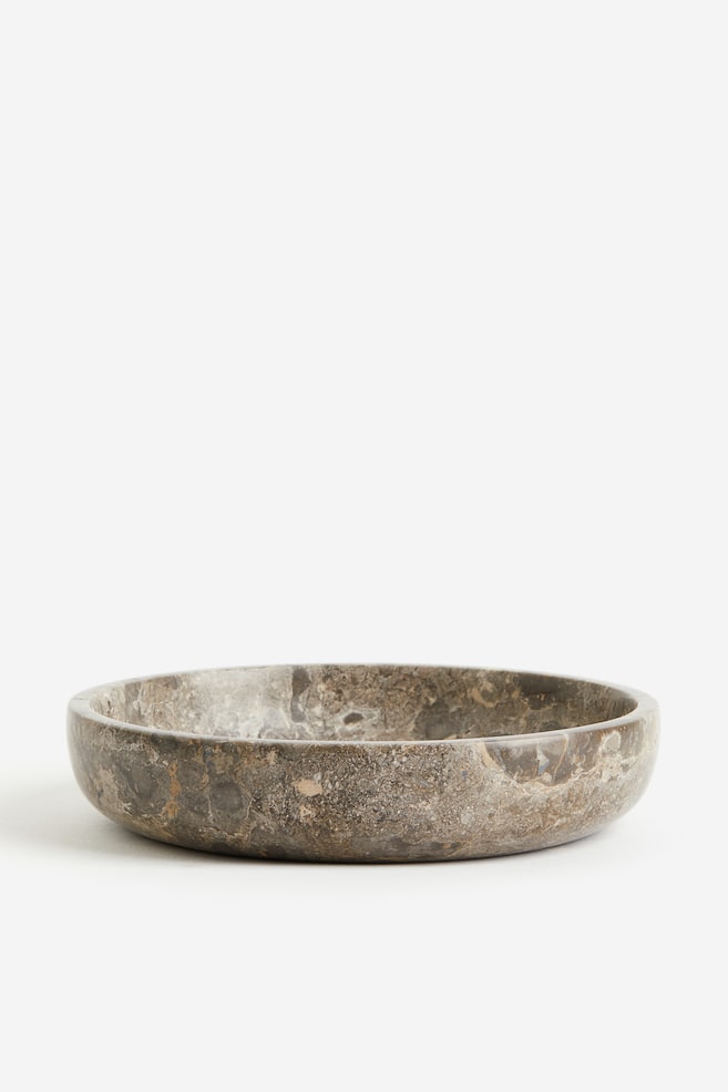 Marble serving bowl - Grey/Light beige - 1
