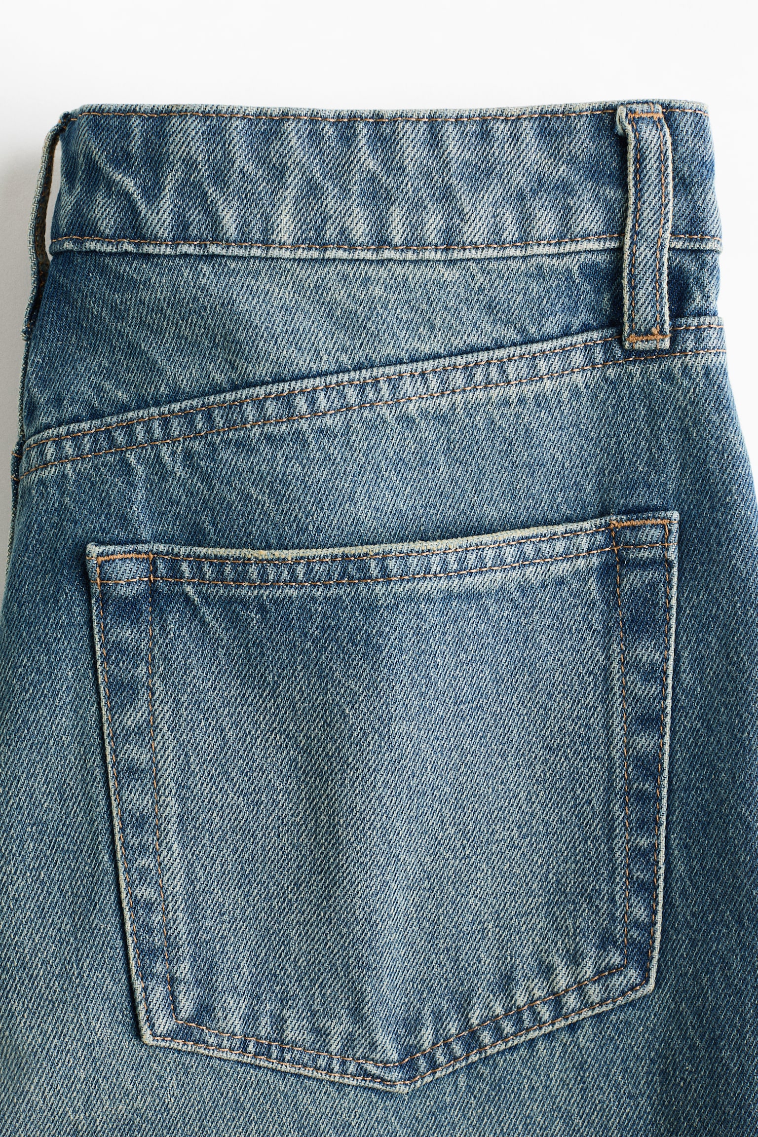 Женские джинсы H&M Baggy Regular-Waist Barrel, цвет: Джинсовый синий — фото 5