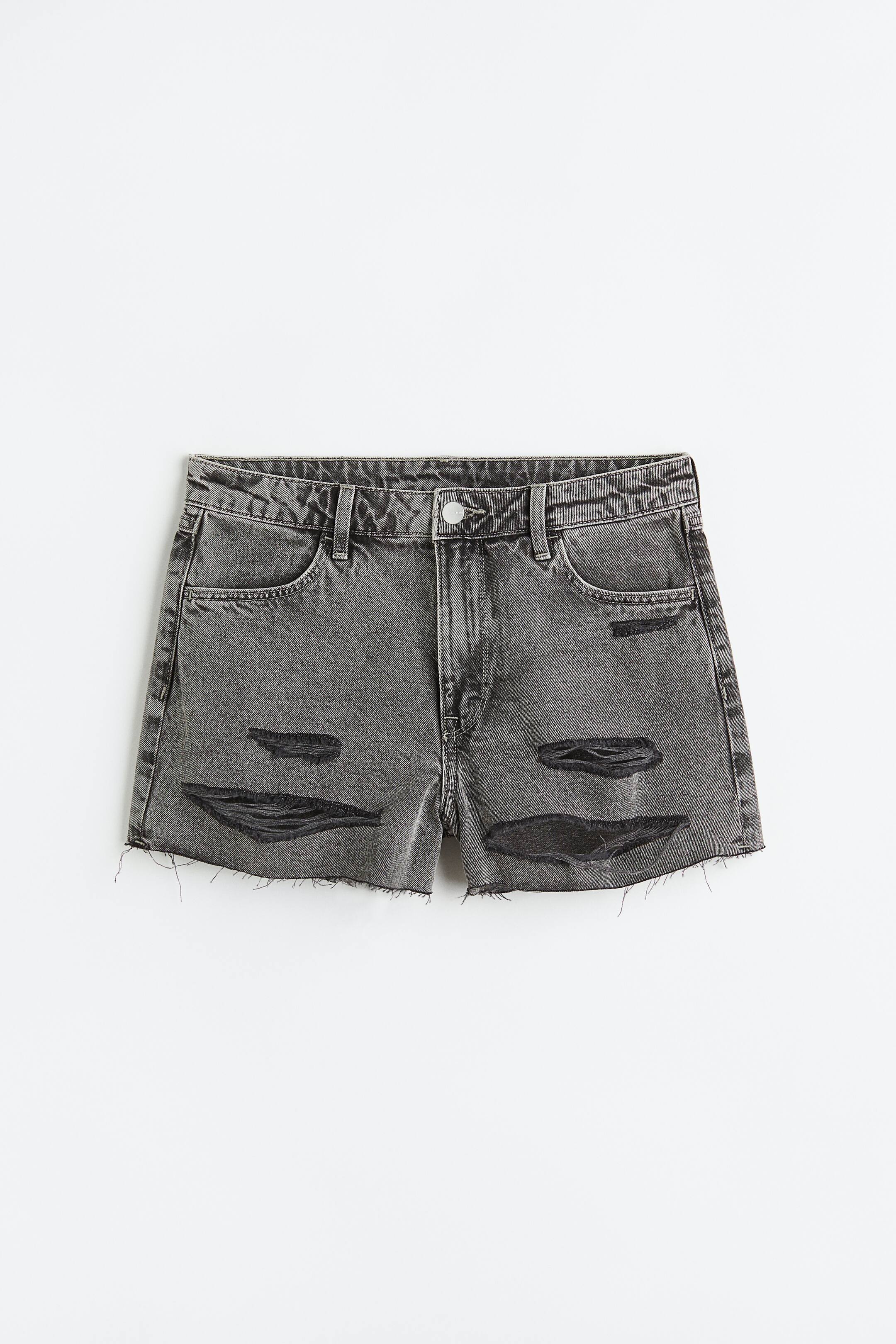 View larger image: Cotton denim shorts - Grey - Ladies | H&M IN 1