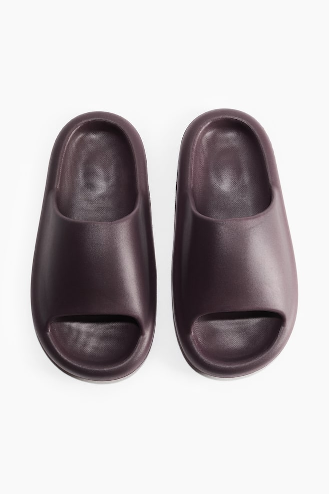 Claquettes de sport à semelle épaisse - Violet aubergine - 1