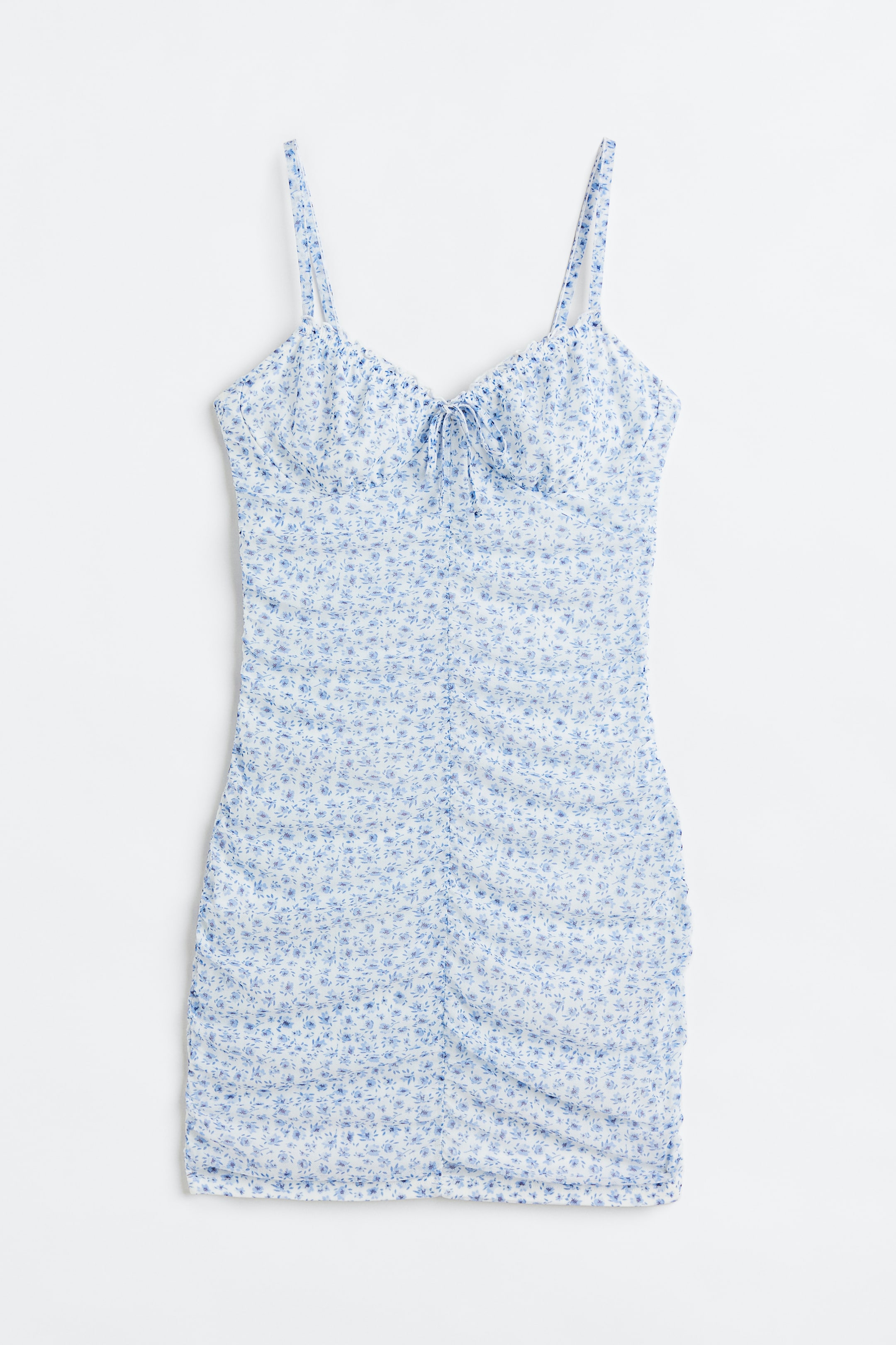 gathered mesh dress h&m Women's Black Gathered mesh dress