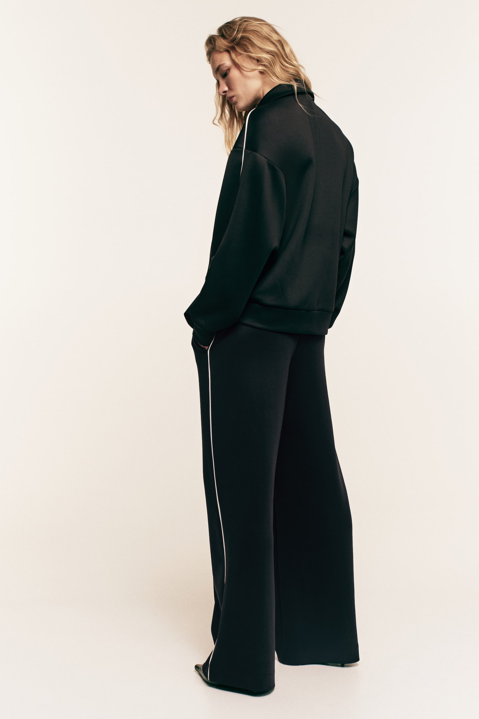 Tailored scuba trousers - Black - 6