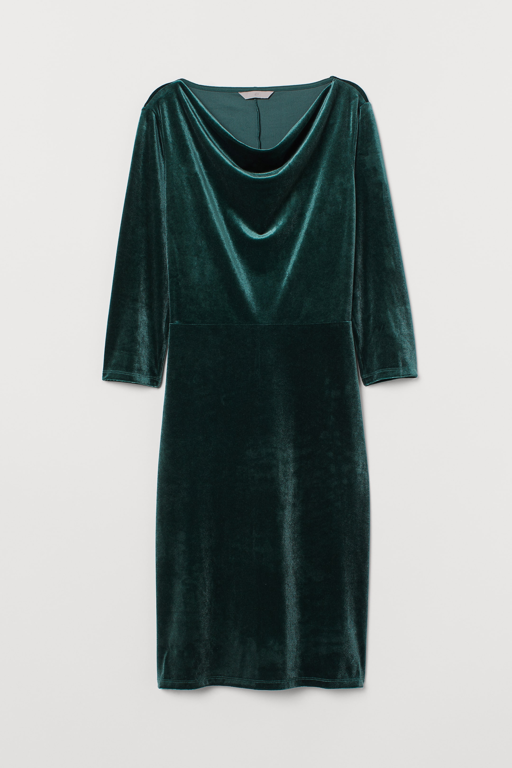 Agrandir l'image: Robe ajustée en velours - Vert foncé - FEMME | H&M FR 1