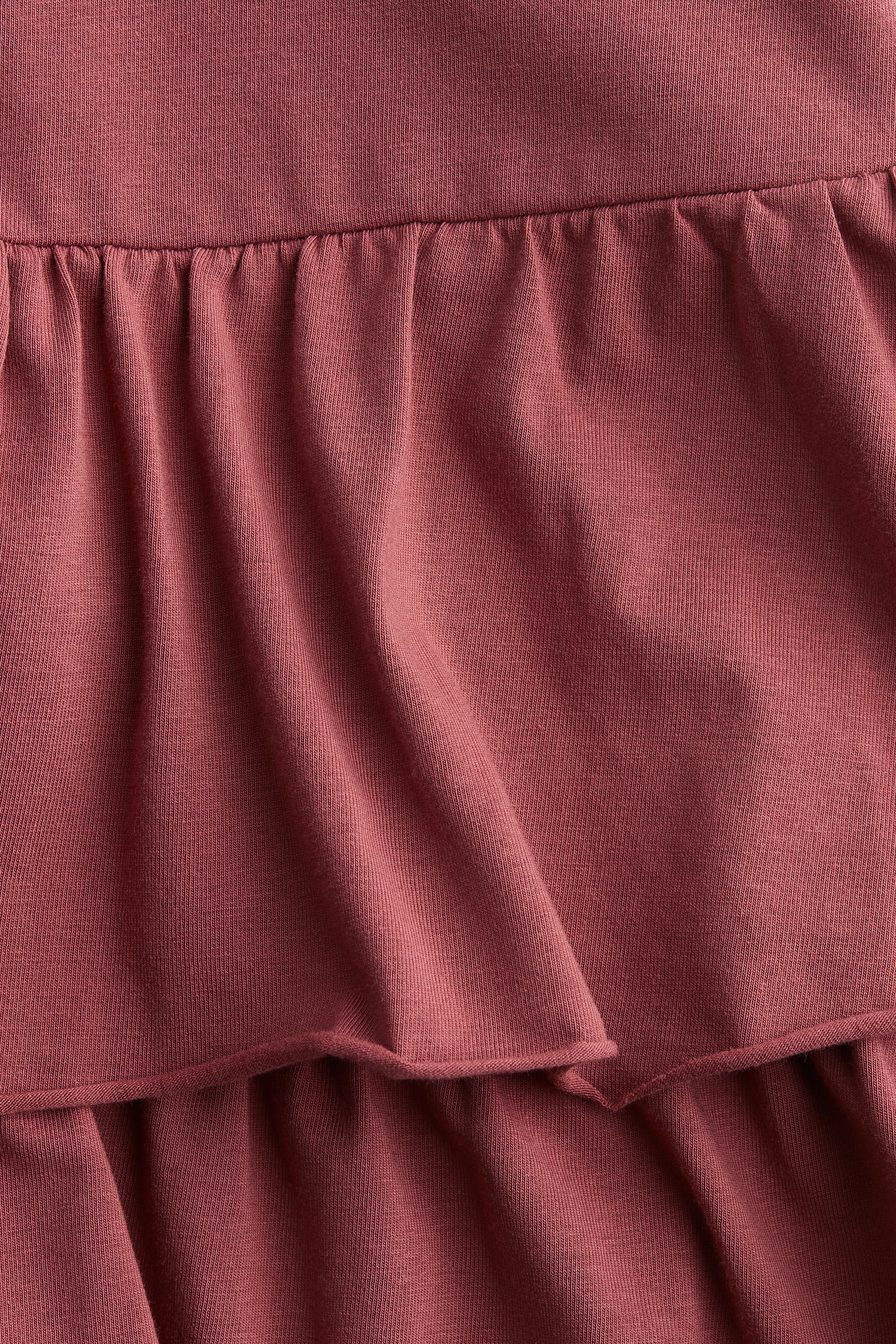 Tiered jersey mini skirt