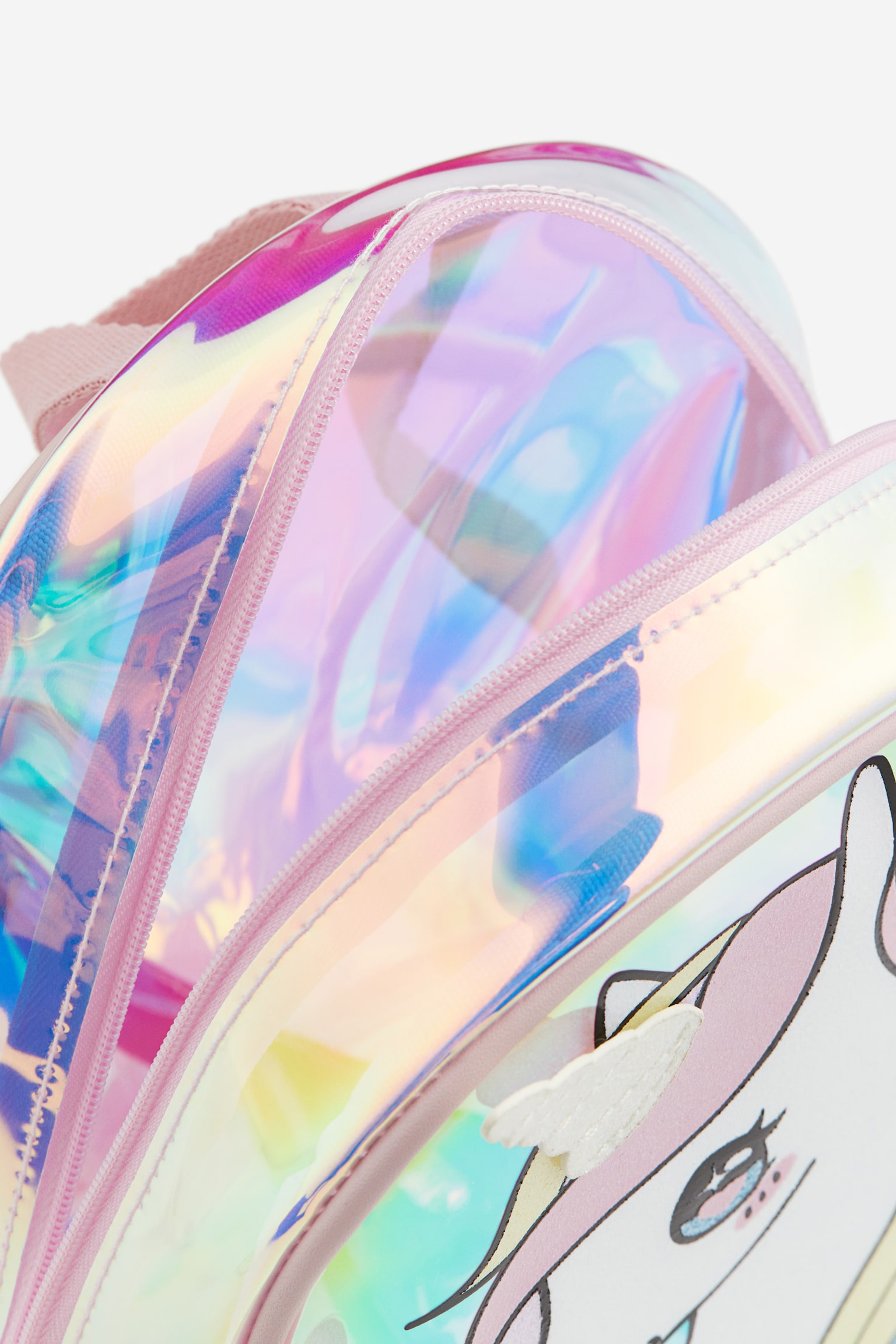 Iridescent Applique Detail Backpack - Light pink/Unicorn - 4