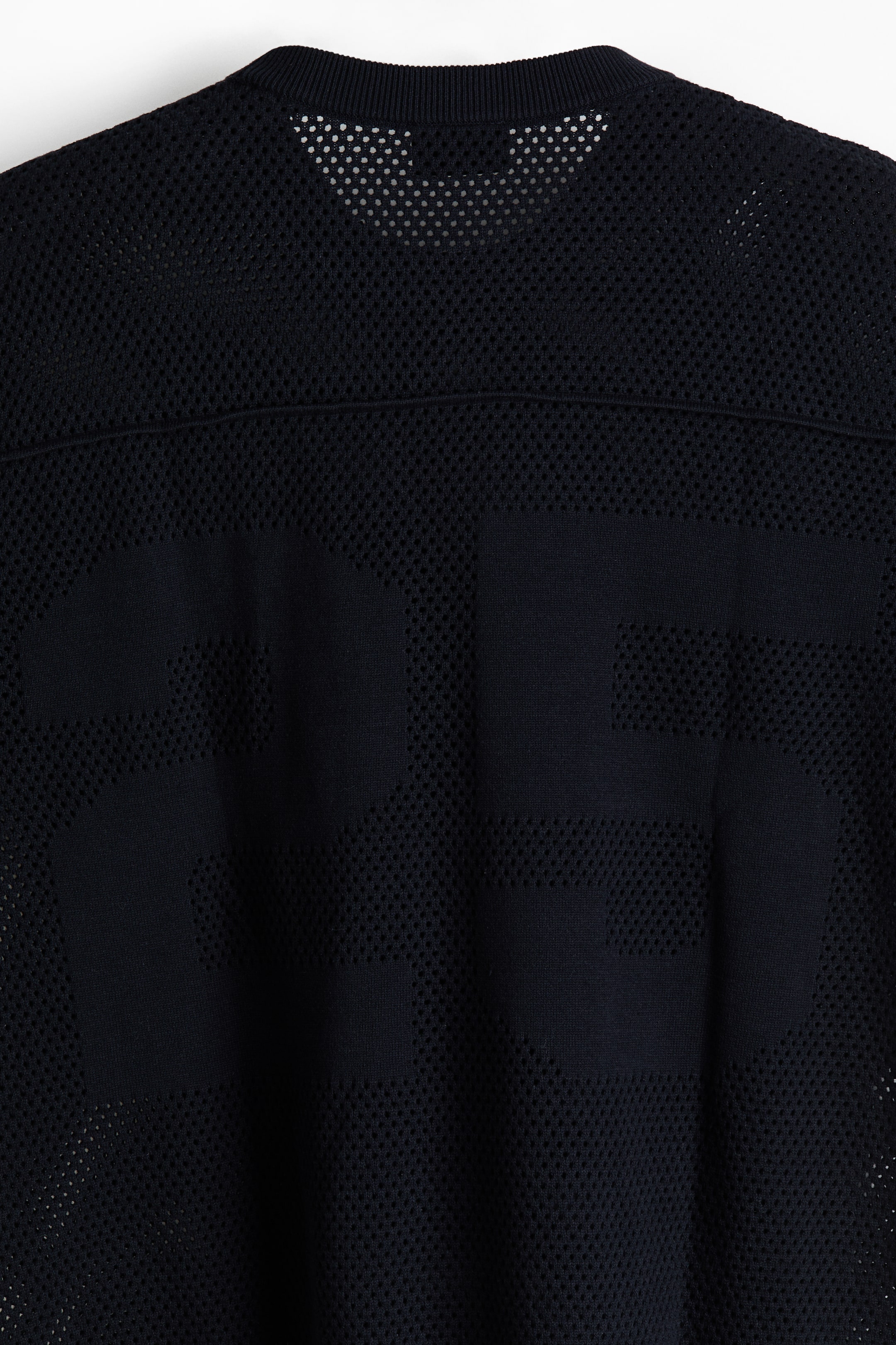 T-shirt carré décontracté en tricot ajouré