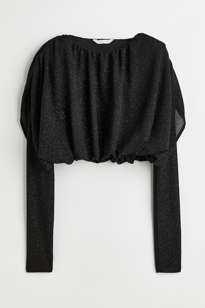 Top volumineux - Noir/pailleté - 1