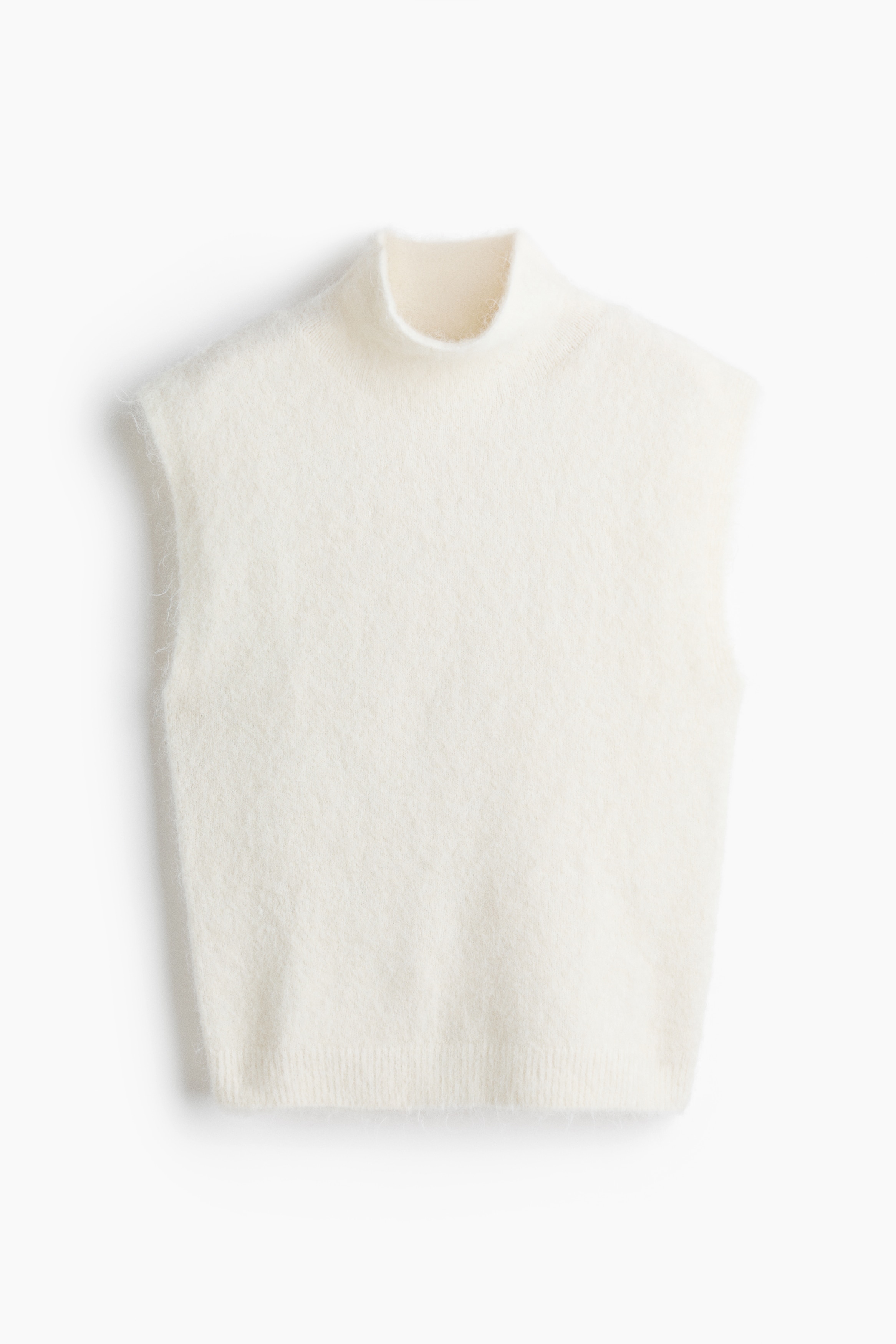 Slip-over met turtleneck - Wit/Donkerblauw