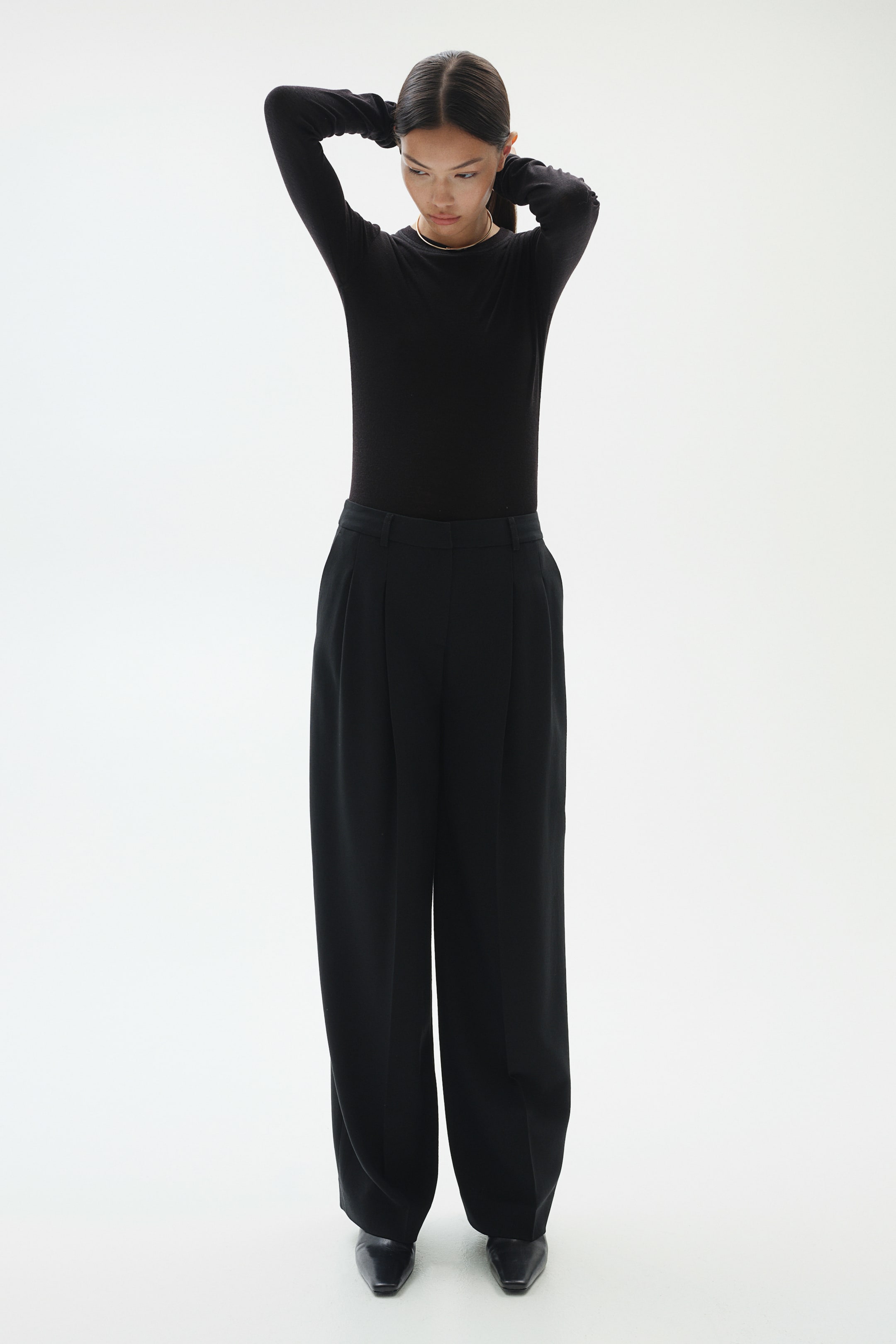 Wide-Leg Dress Pants