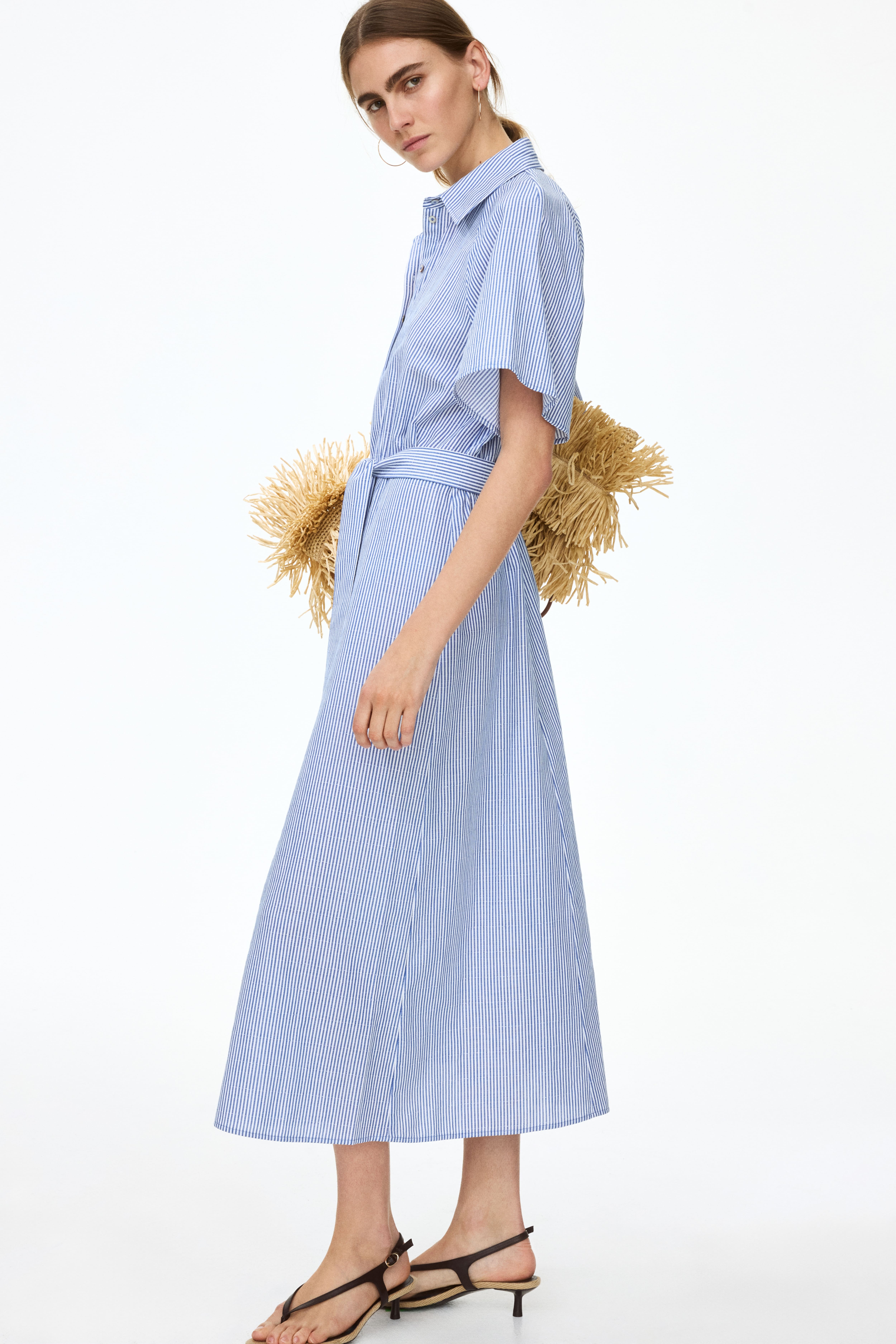 Tie-Belt Shirt Dress