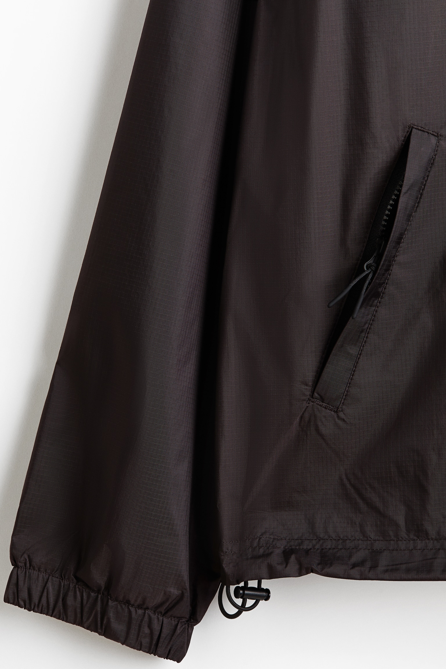 Мужская куртка H&M Nylon Windbreaker, цвет: Тёмный коричневый — фото 8