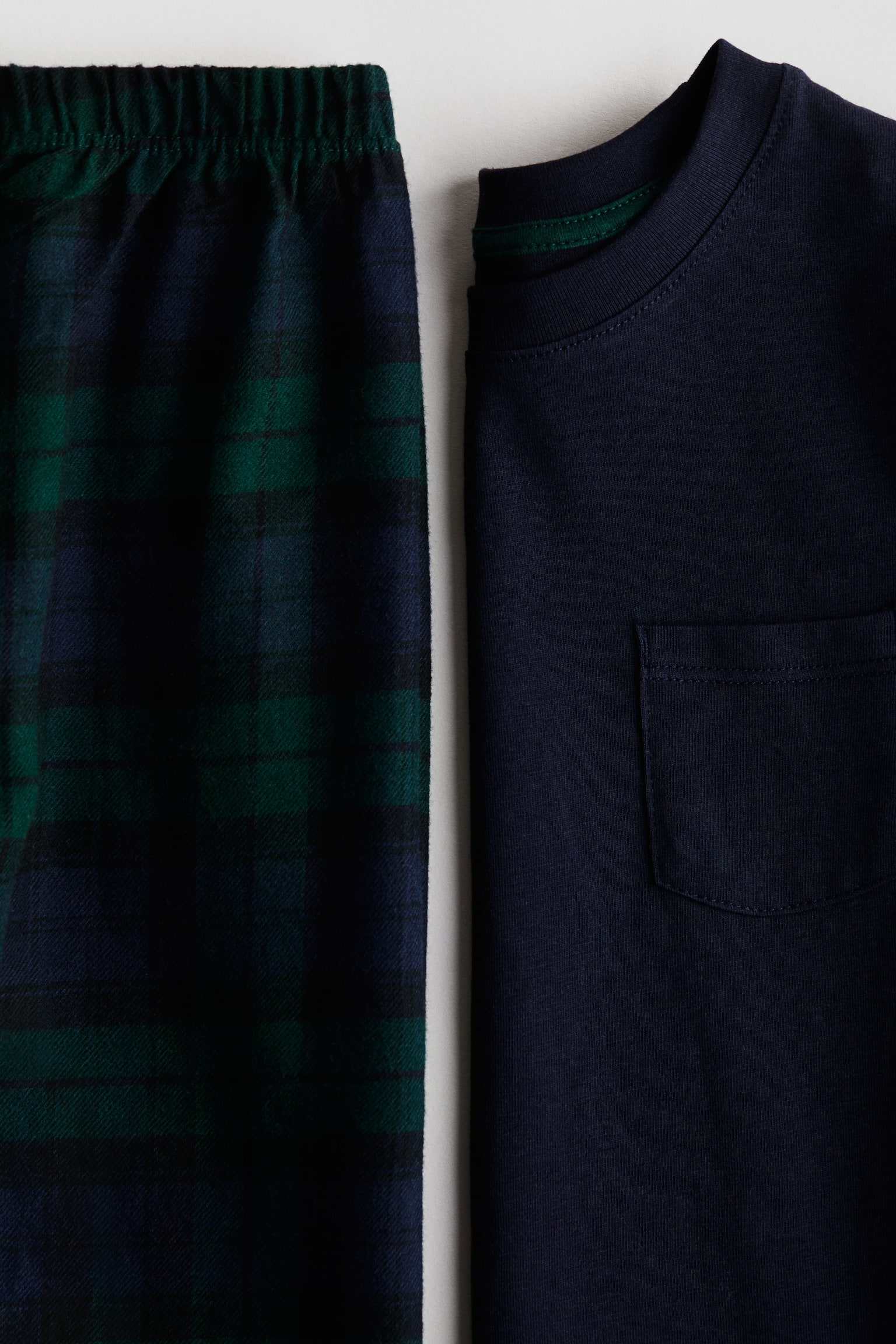 Cotton pyjamas - Navy blue/Checked/White/Checked/Turquoise/Dinosaurs - 2