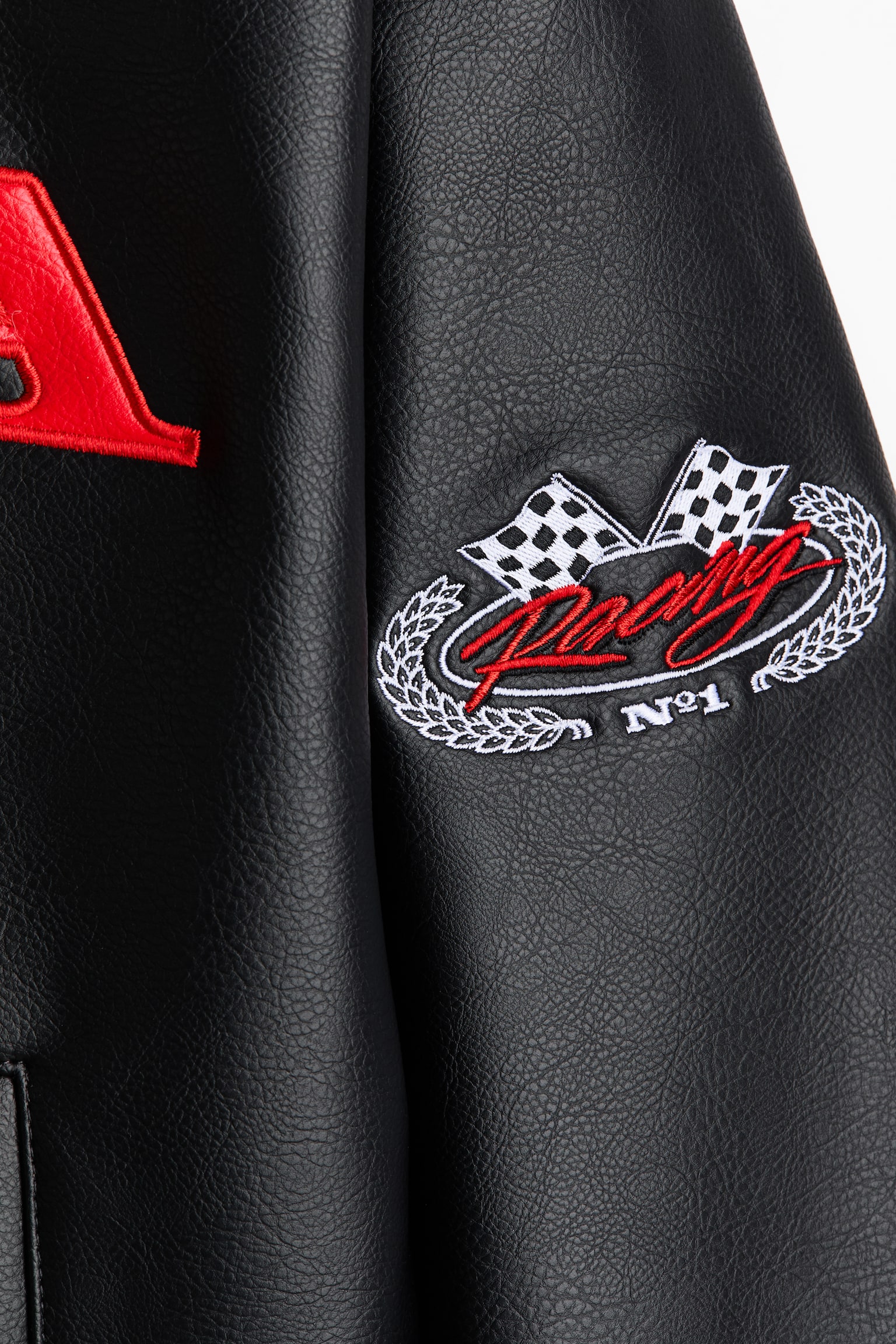 Motif-detail baseball jacket - 8