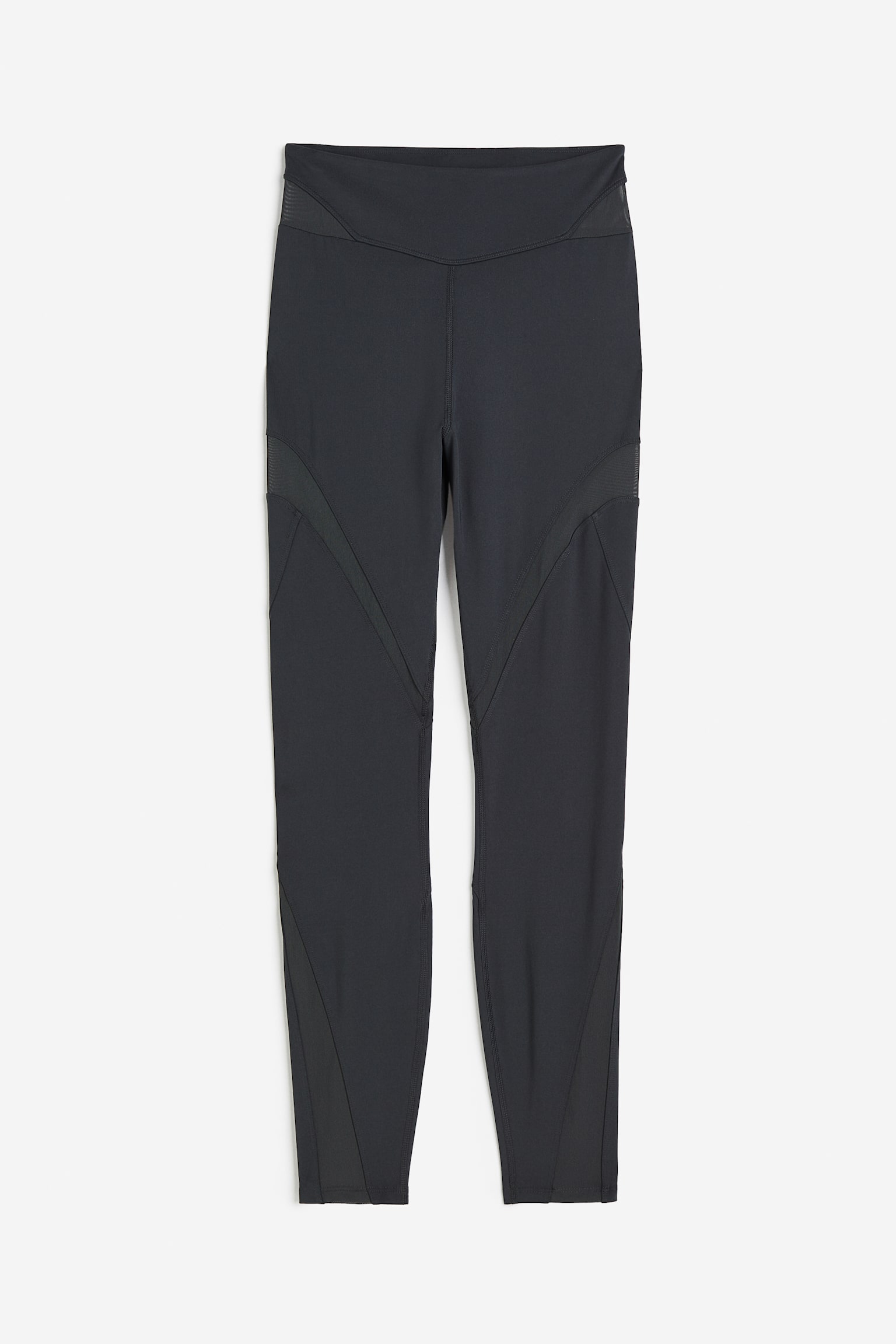 Mesh-detail sports leggings in DryMove™ - Dark grey - 1